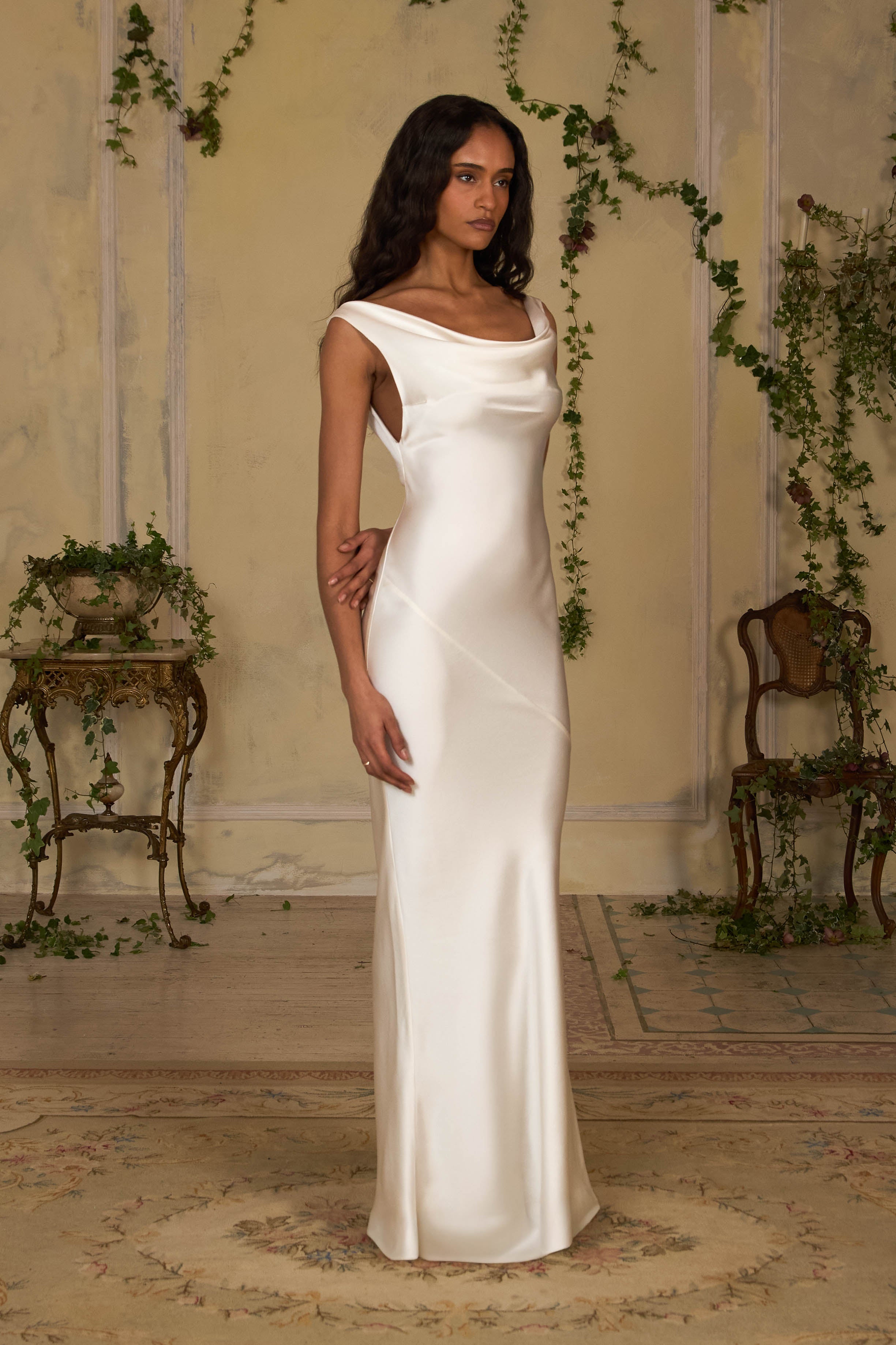 Selene Dress in Pearl