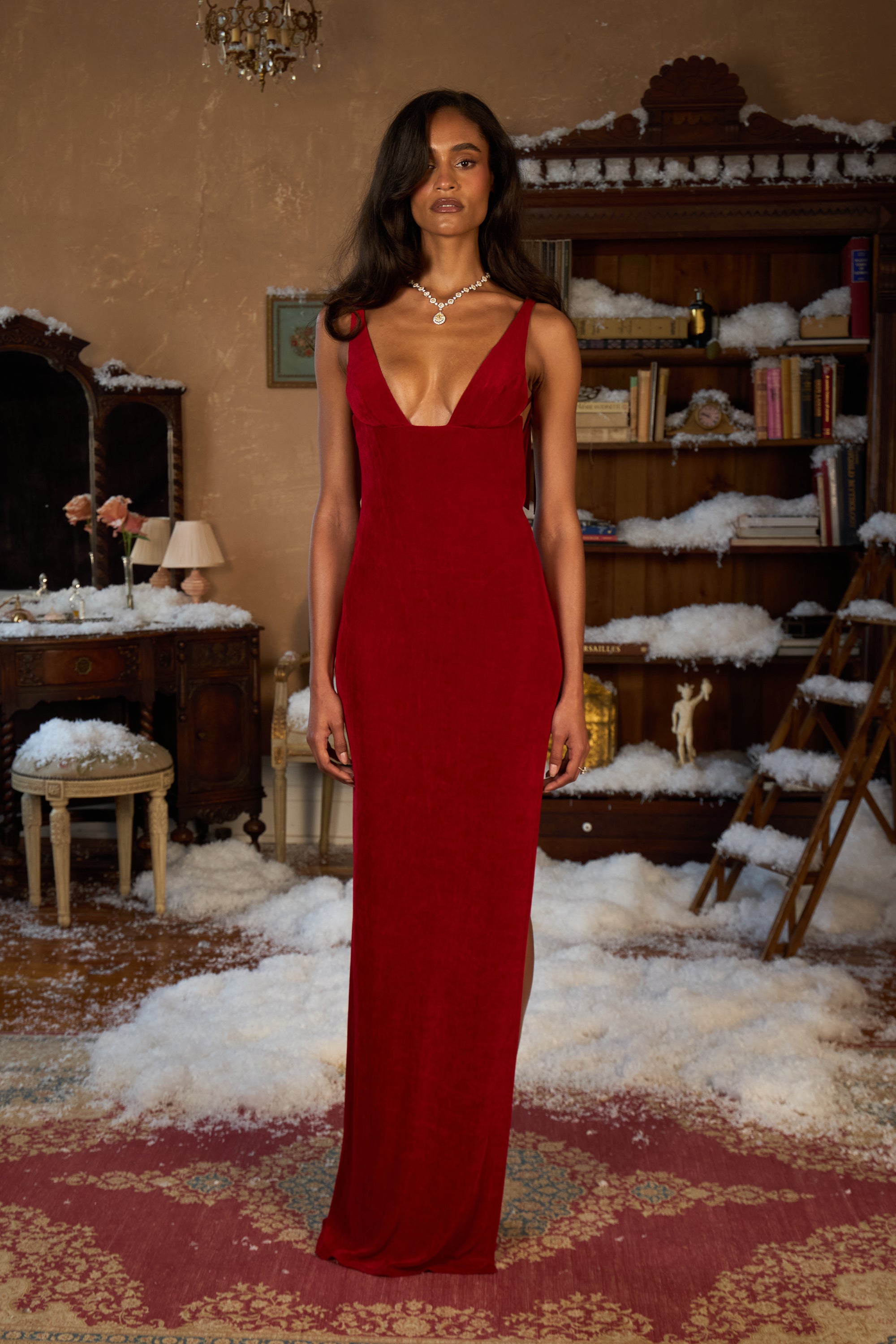Carla Supermodel Gown in Scarlet