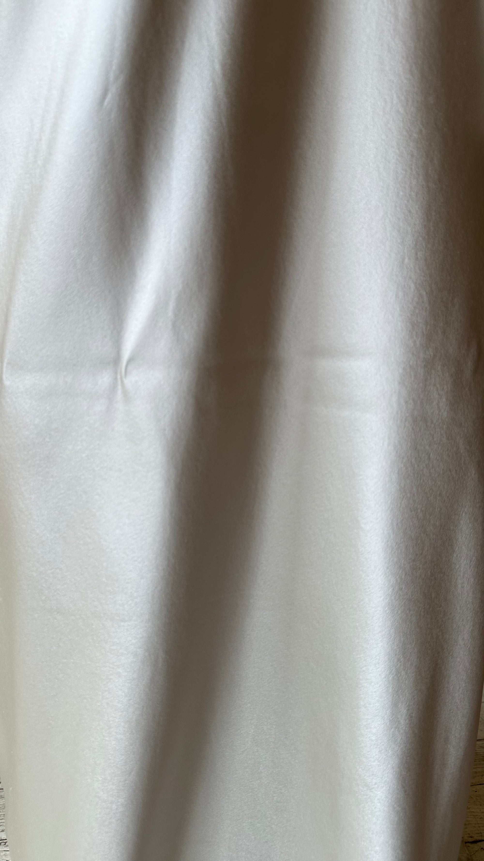 Sample Plunging Back Cowl Dress in Pearl