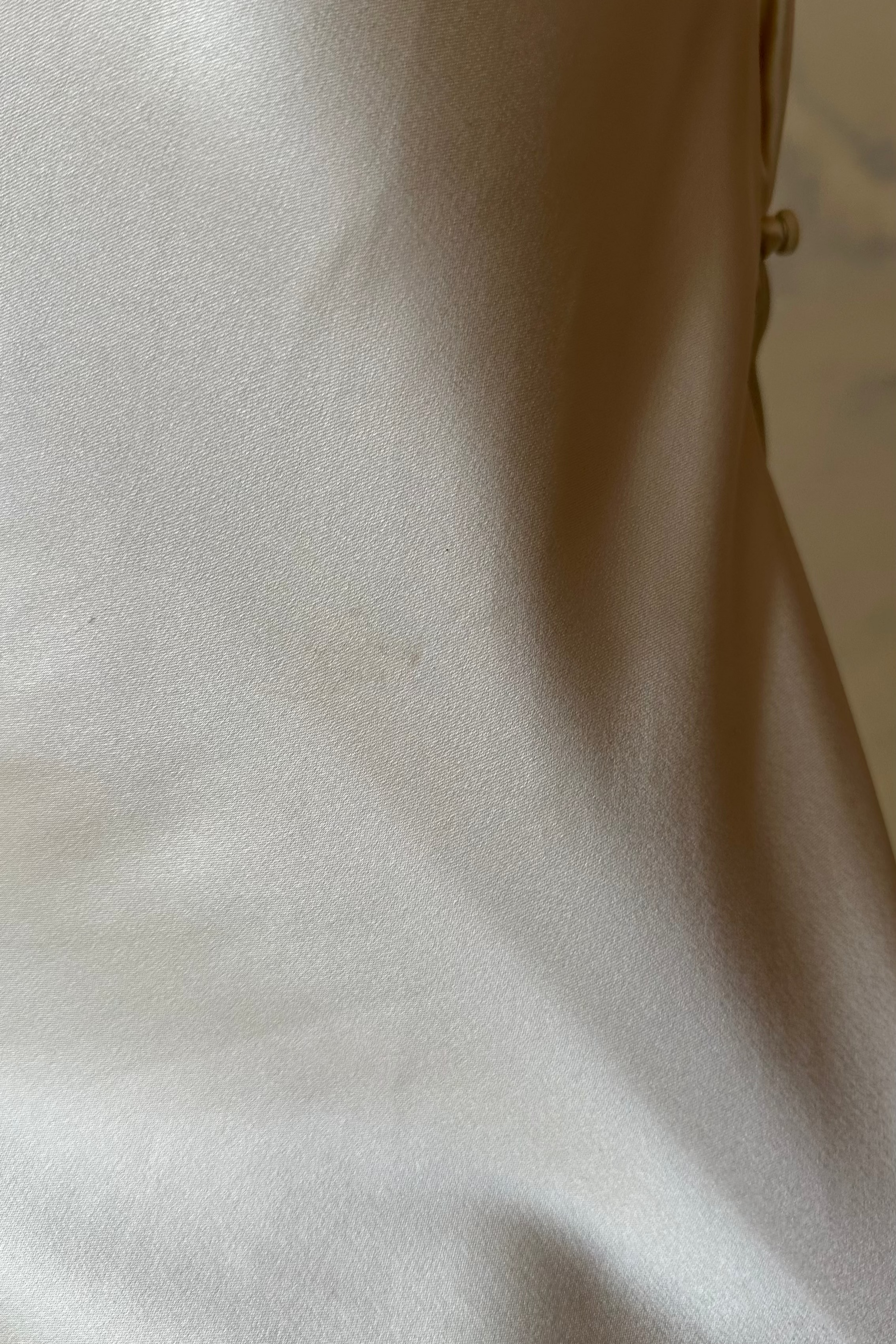 Sample Plunging Back Cowl Mini Dress in Butter