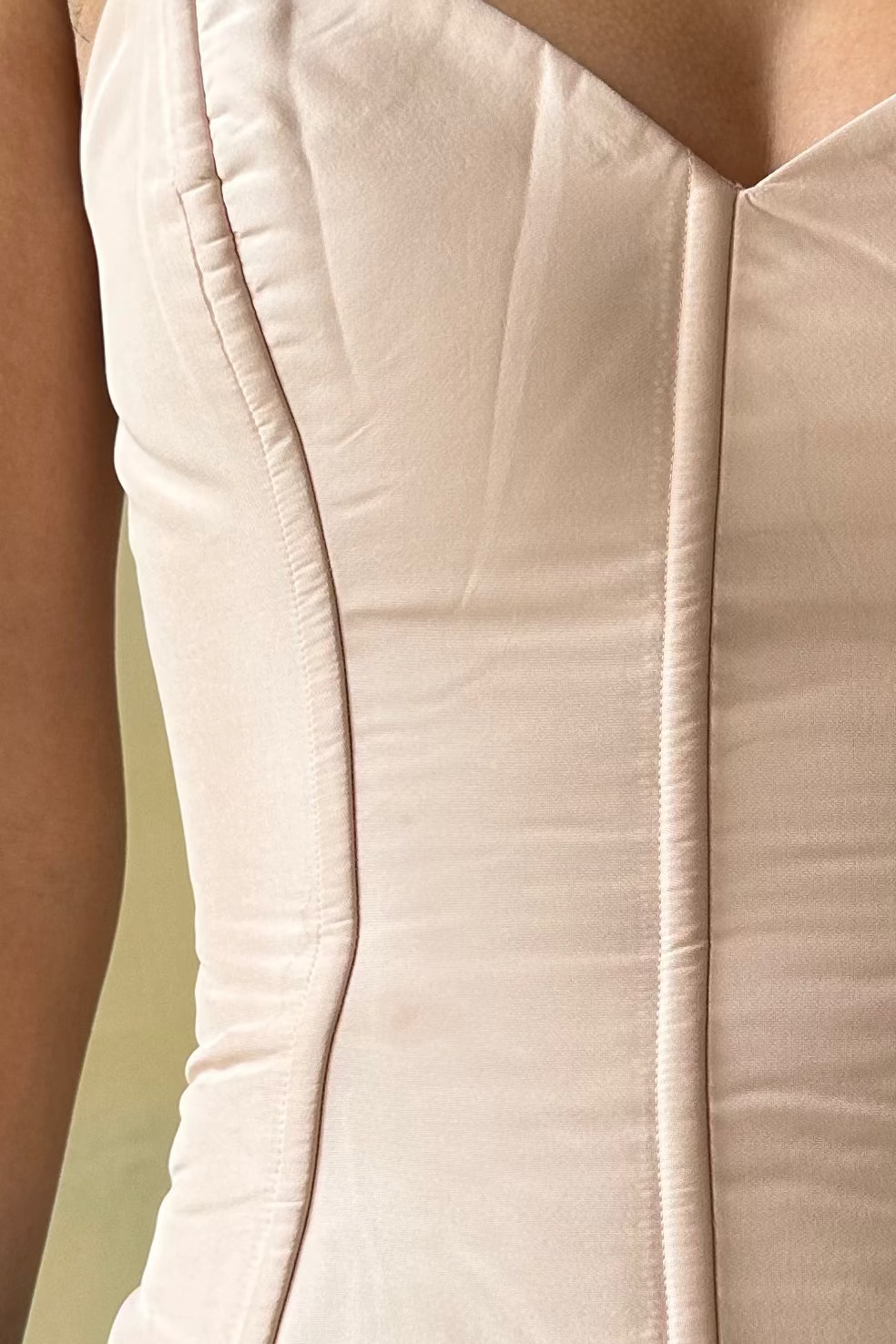 Sample Taffeta Corset in Pink Champagne