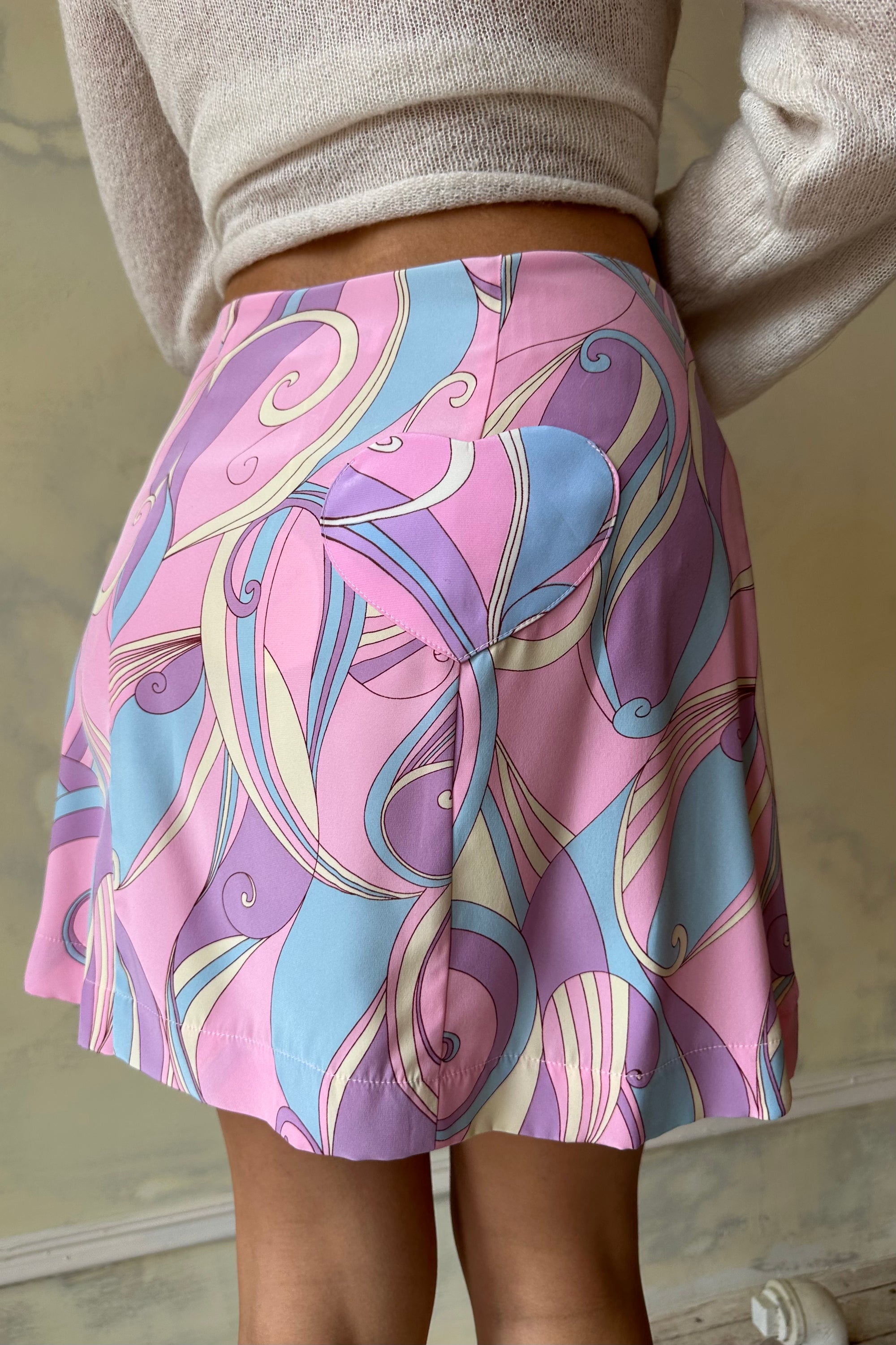 Sample High Waist Mini Skirt Belladonna