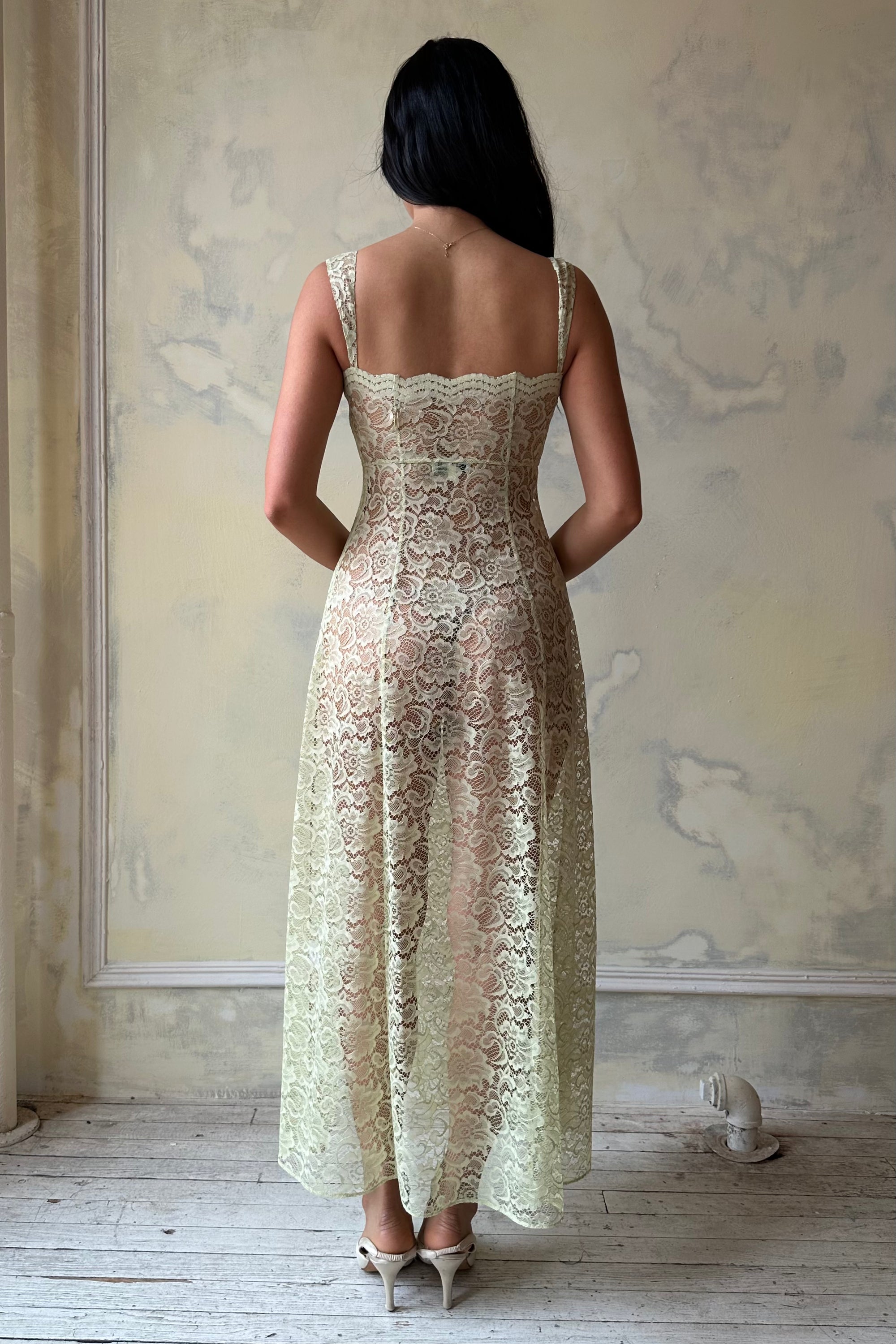 Sample Macaron Dress in Pistachio