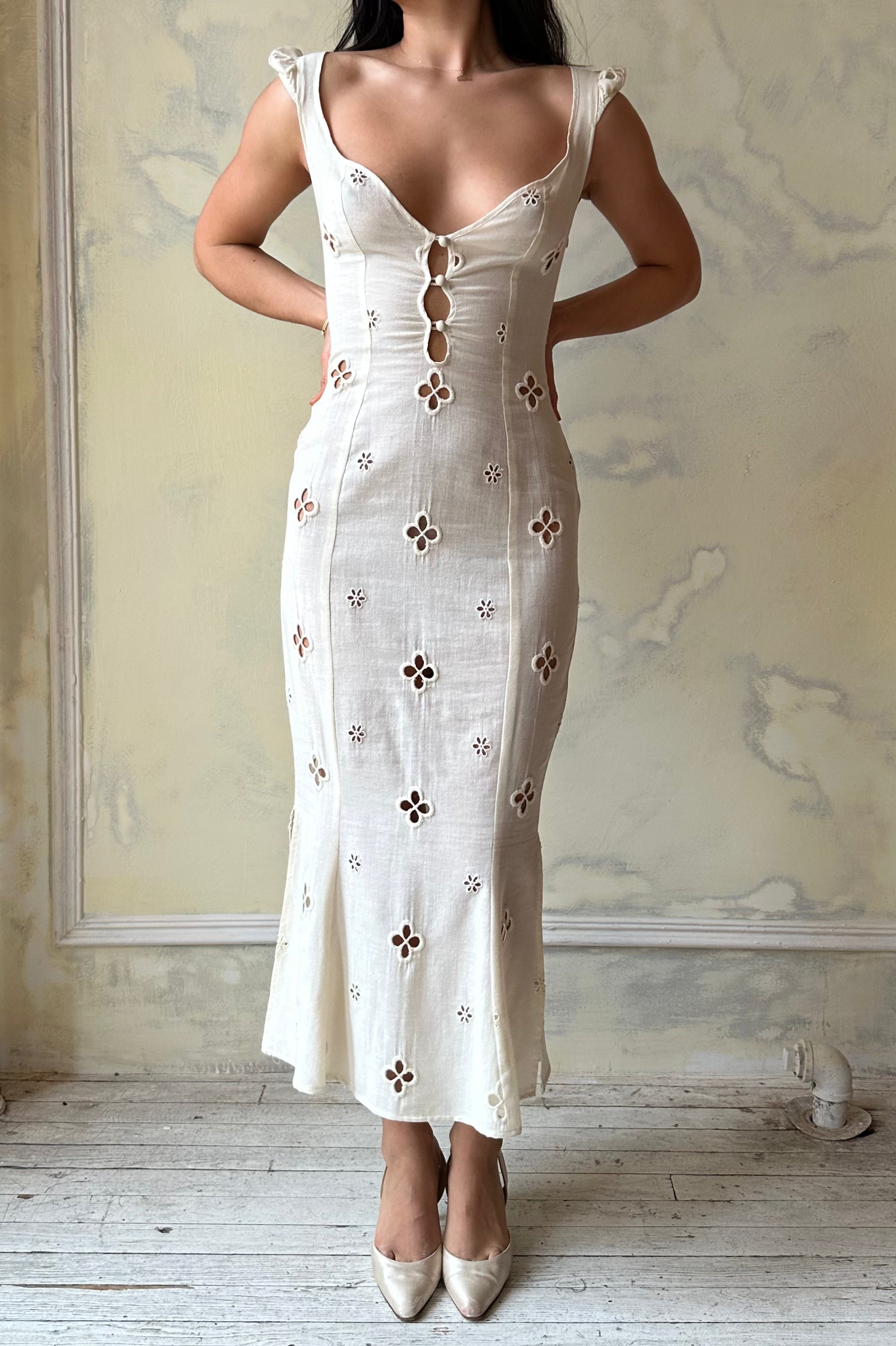 Sample Maria Dress in Leite