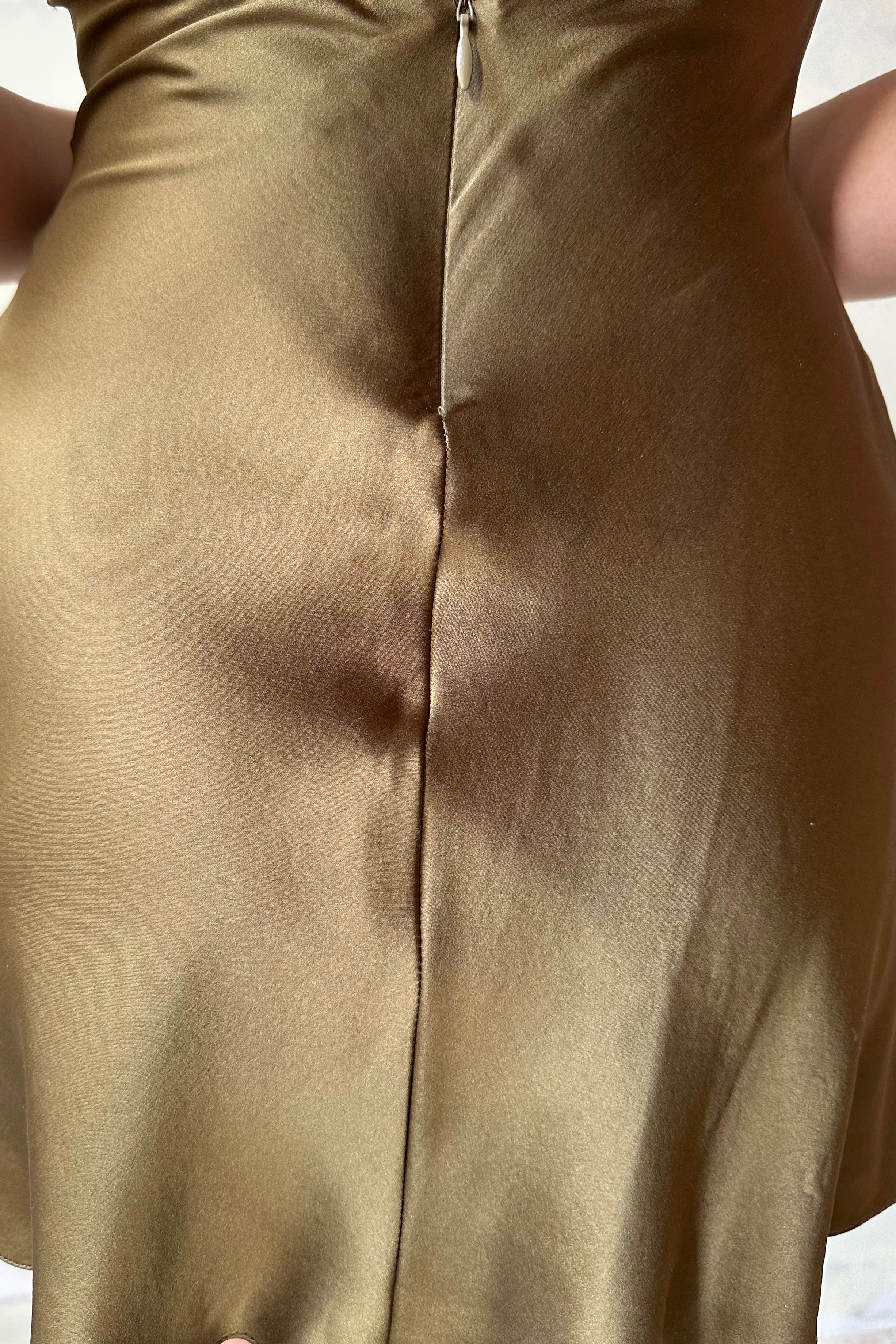 Sample Underwire Slip Dress in Olive