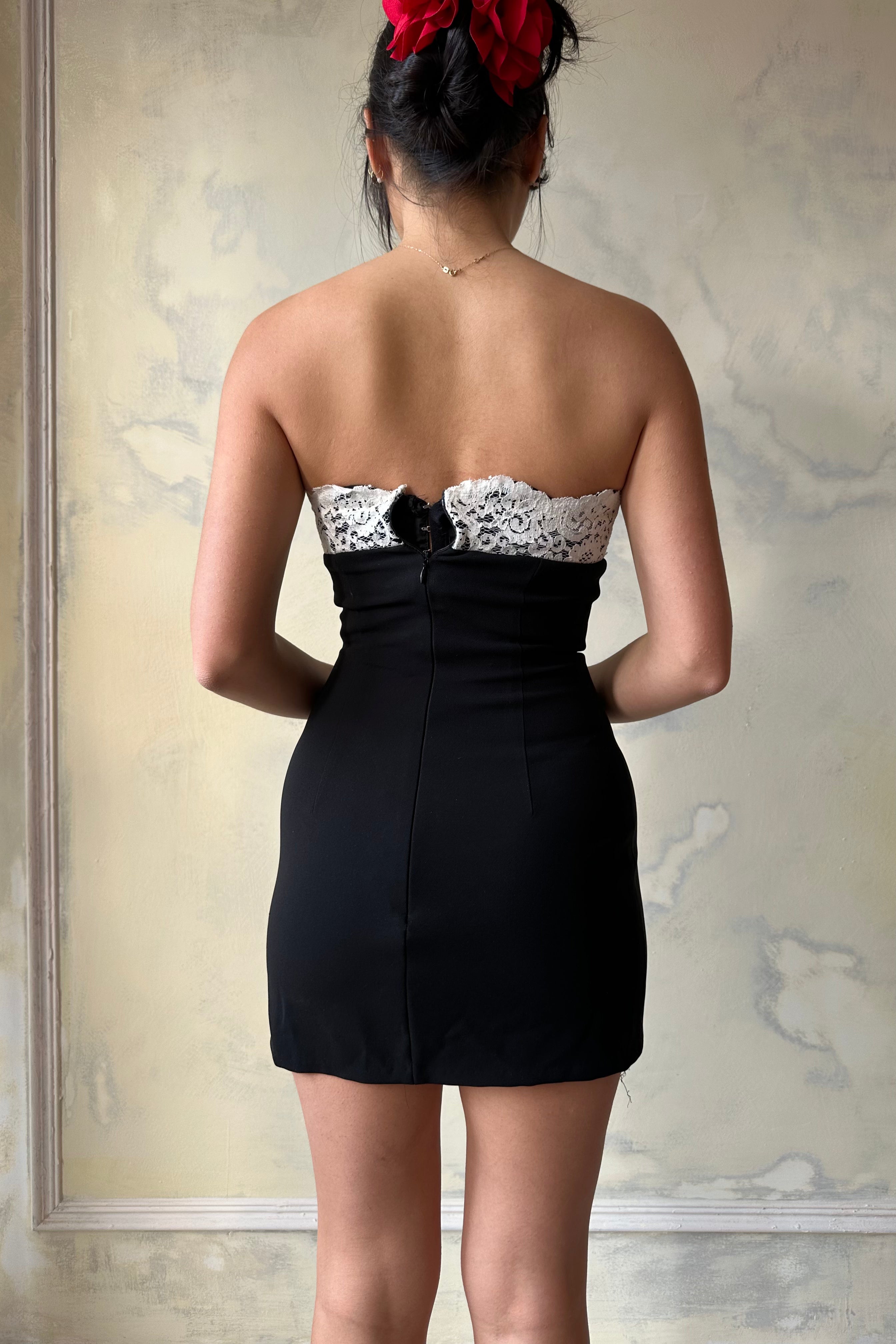 Sample The Mademoiselle Mini Dress in Noir