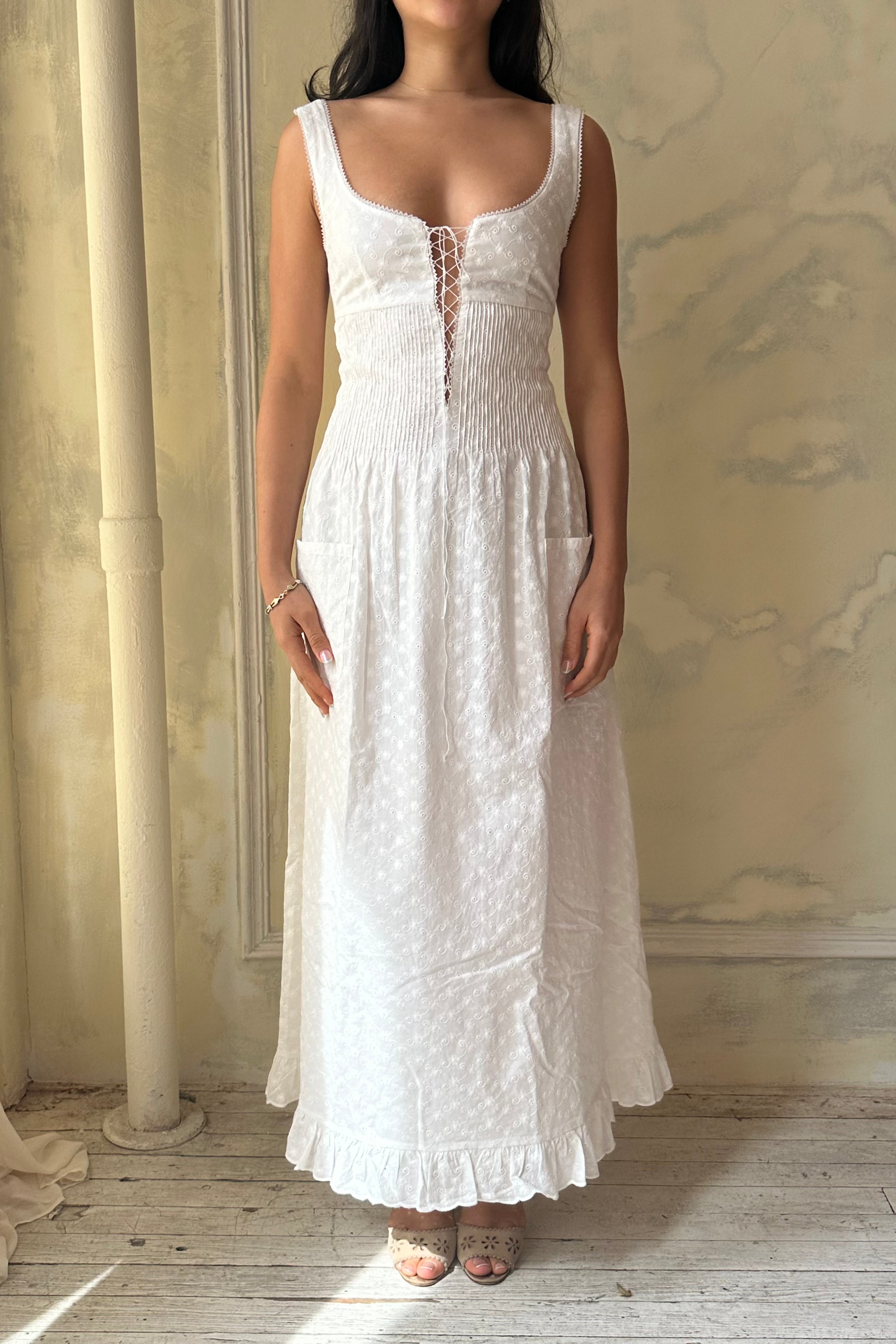 Sample Pintuck Eyelet Dress