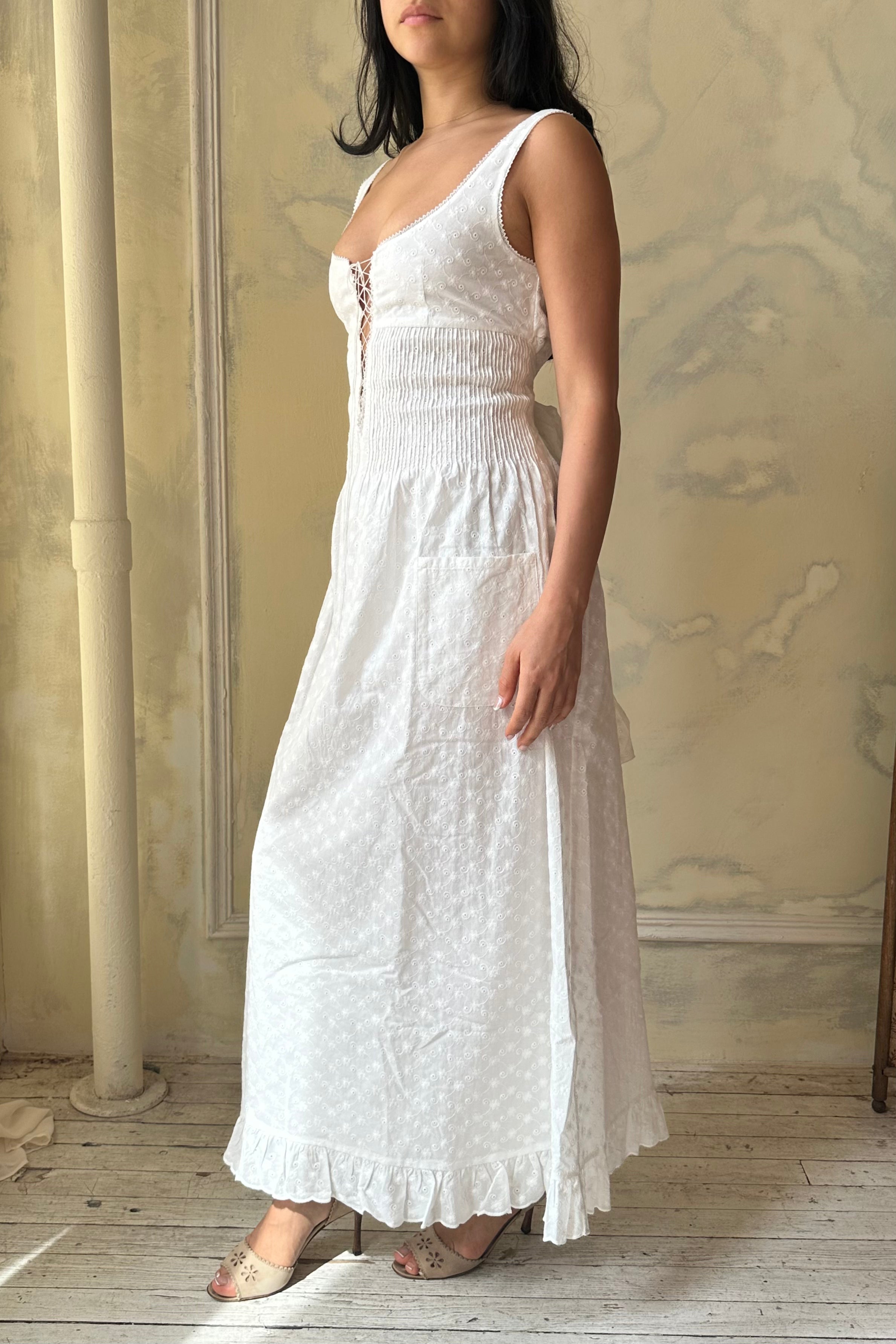 Sample Pintuck Eyelet Dress