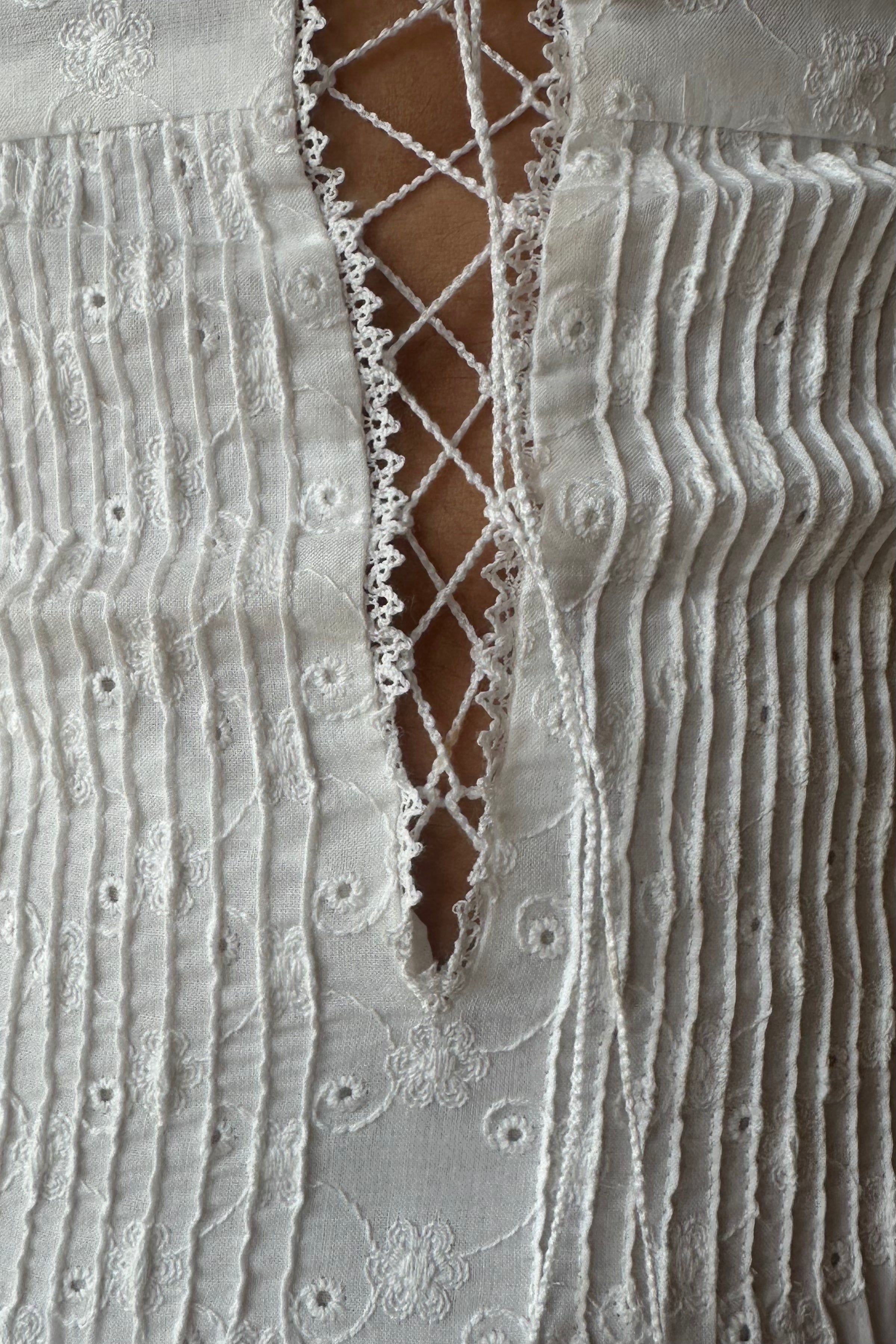 Sample Pintuck Eyelet Dress