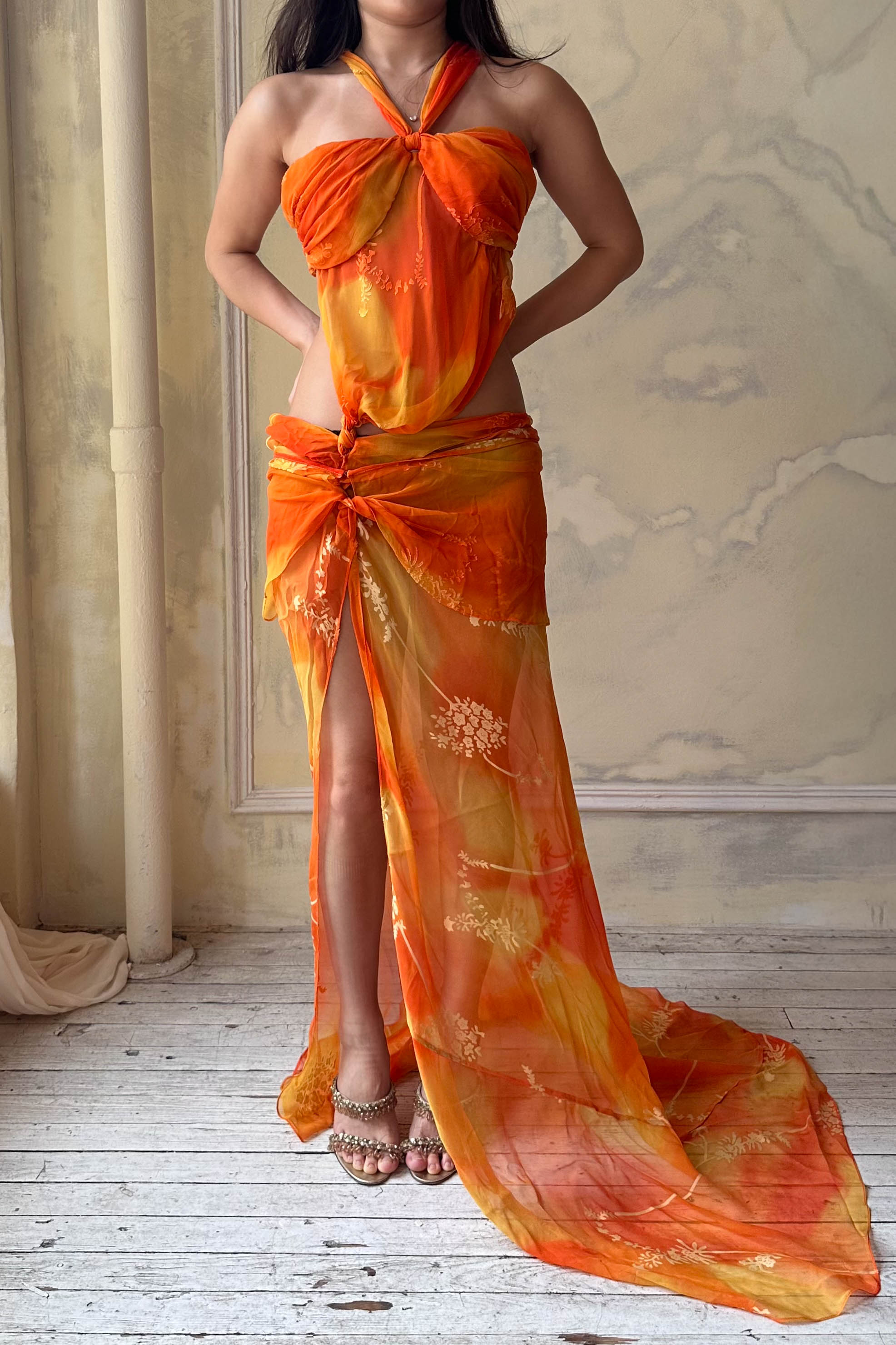 Sample Sunset Halter Gown