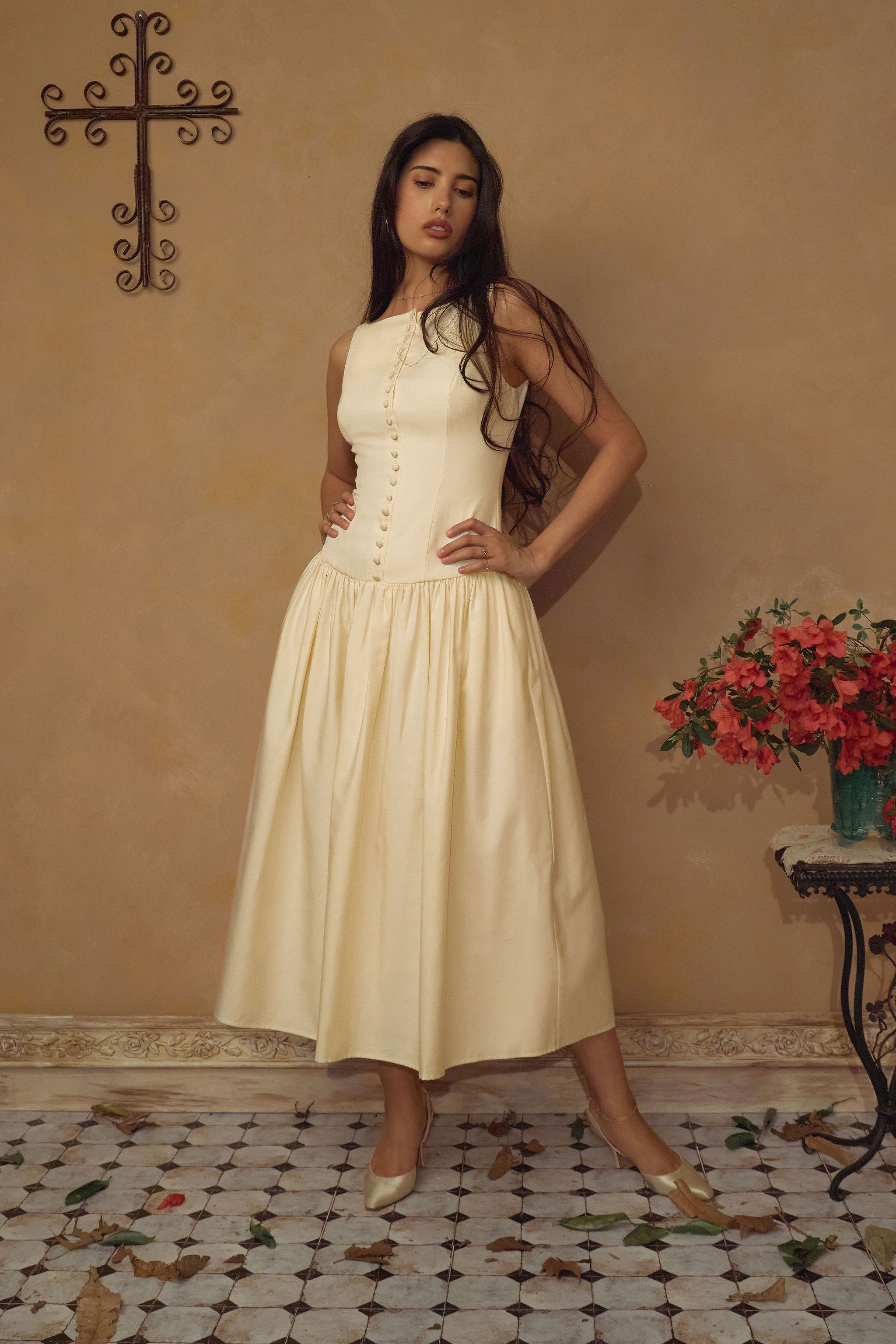 Kissing Booth Dress in Butter