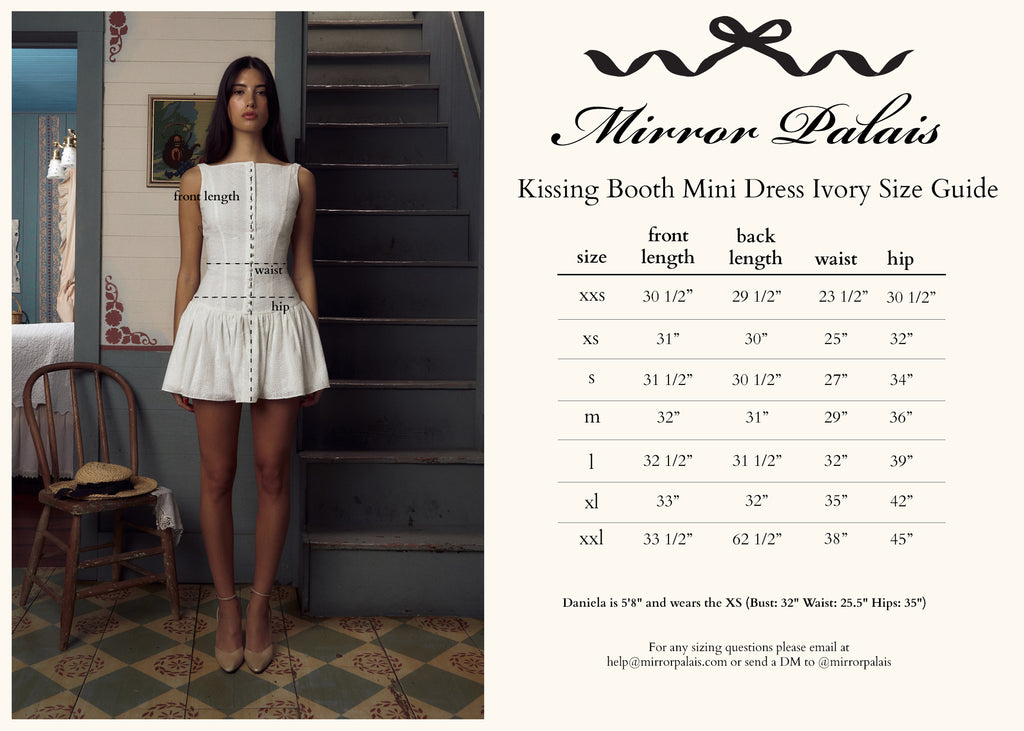 Kissing Booth Mini Dress in Ivory