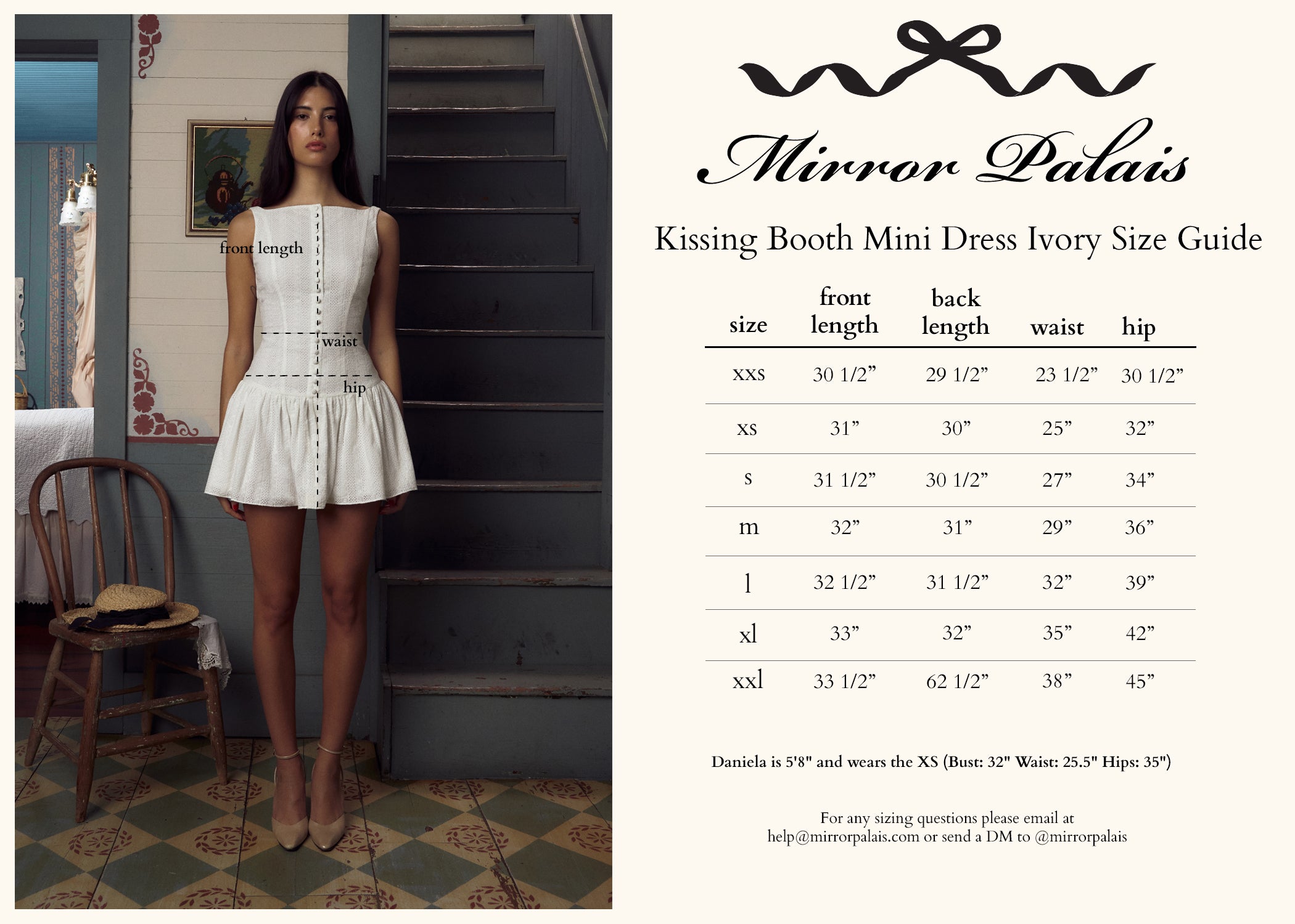 Kissing Booth Mini Dress in Ivory