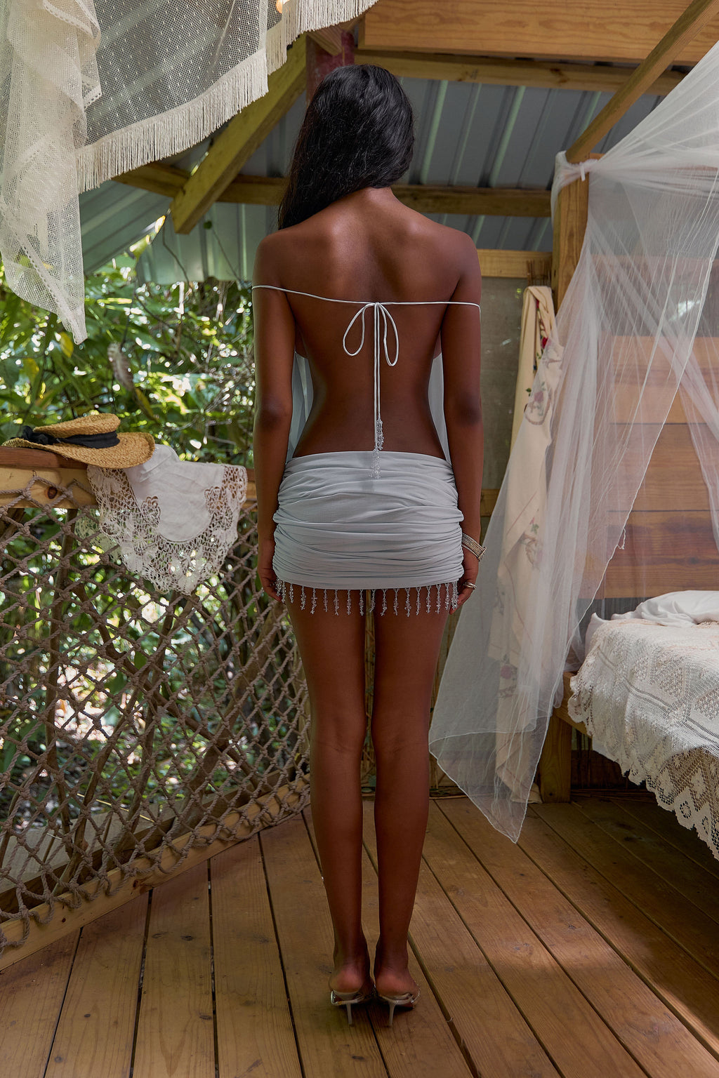La Piscine Mini Dress in Ciel