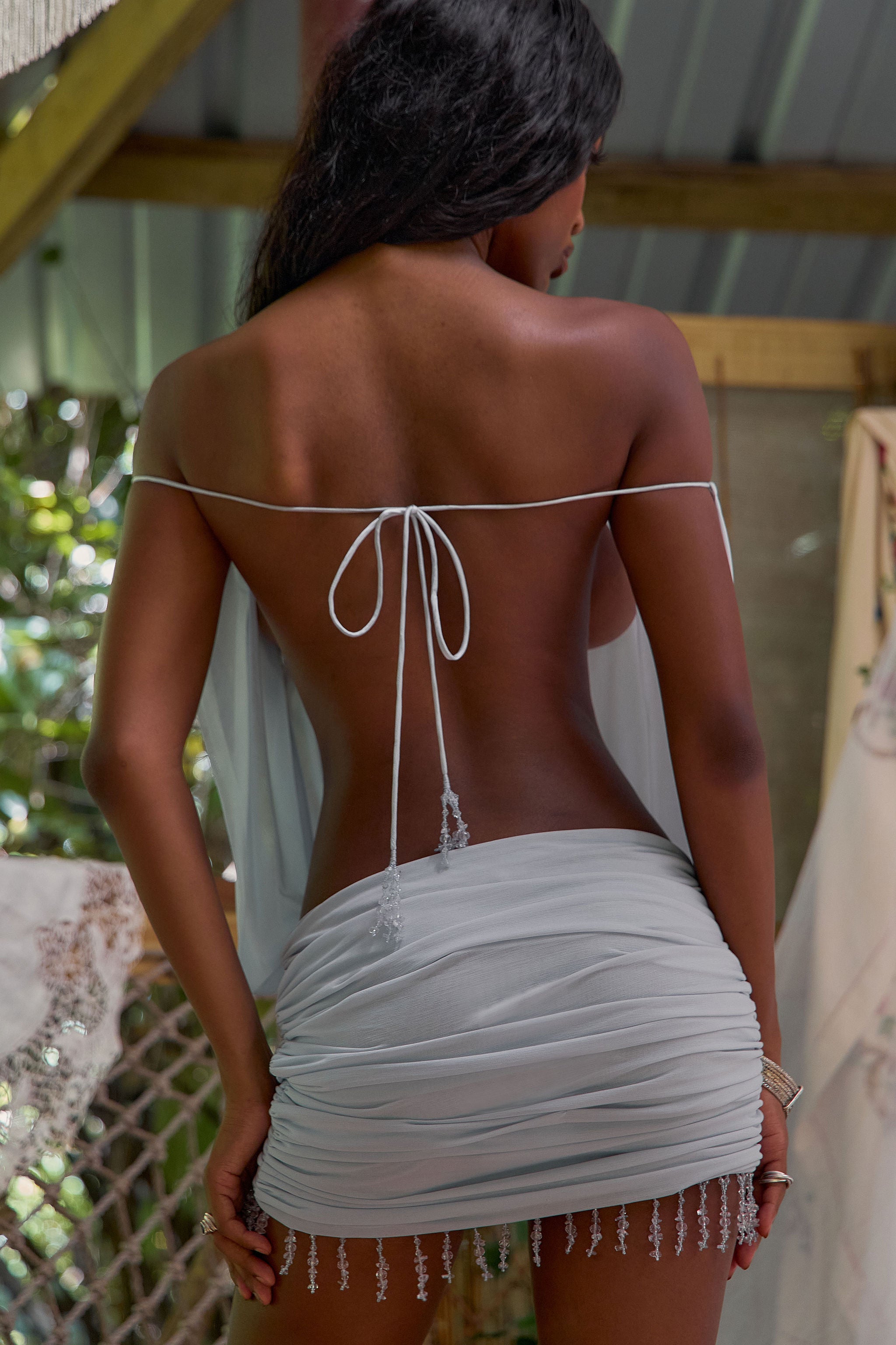 La Piscine Mini Dress in Ciel