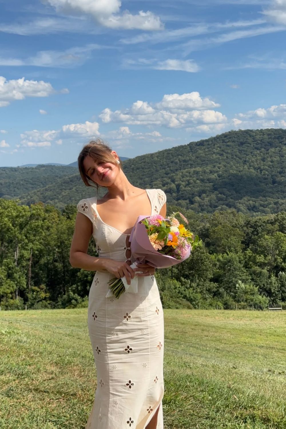 Maria Dress in Leite