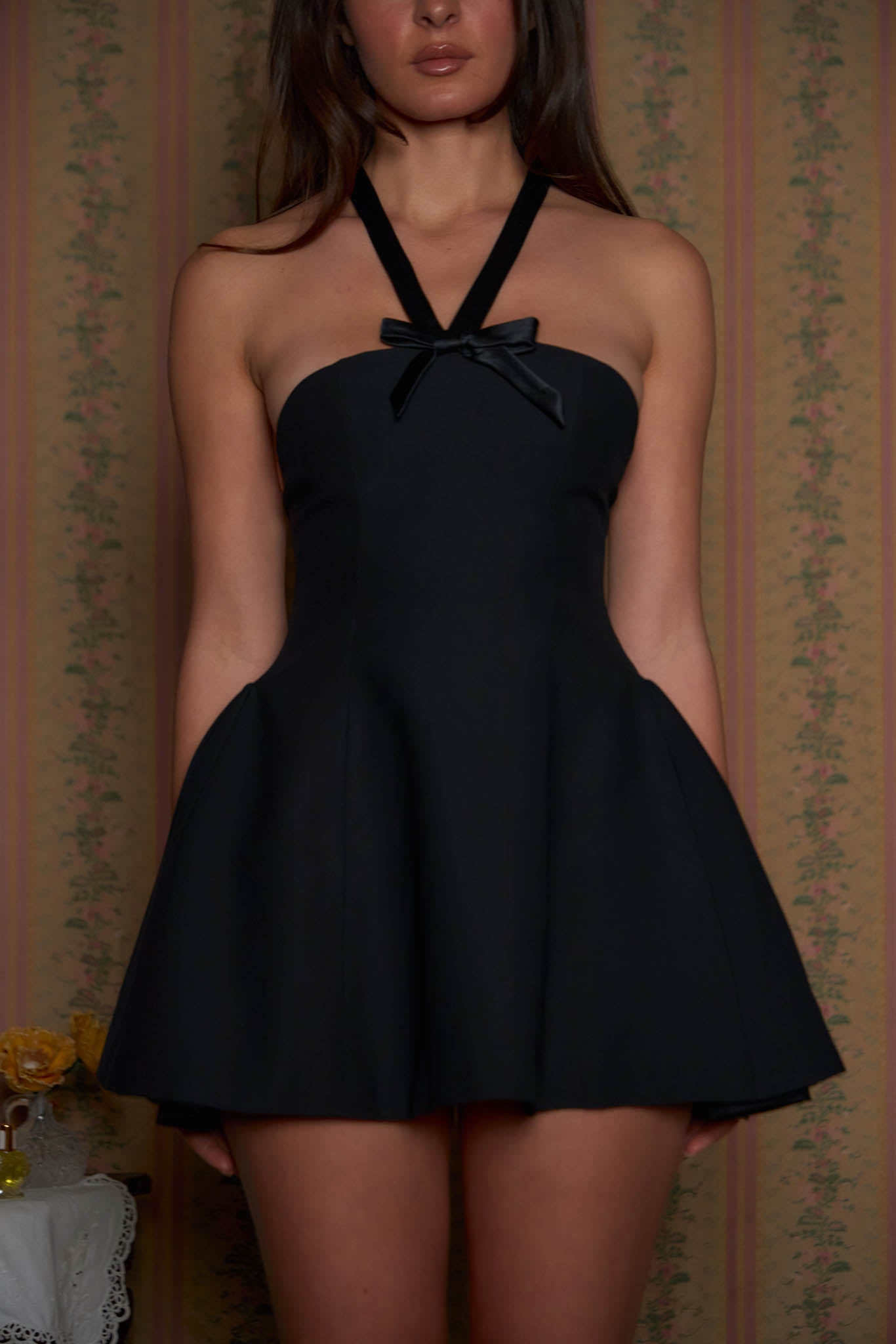 Petite Duchess Mini Dress in Noir - XXS (PETITE) Petite Duchess Mini Dress in Noir - XXS (PETITE)