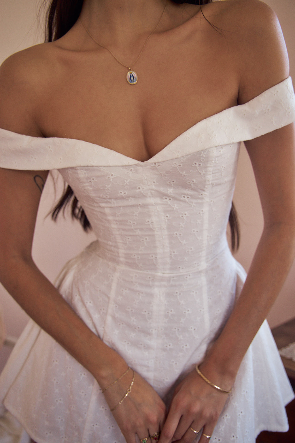 Lady in Eyelet White