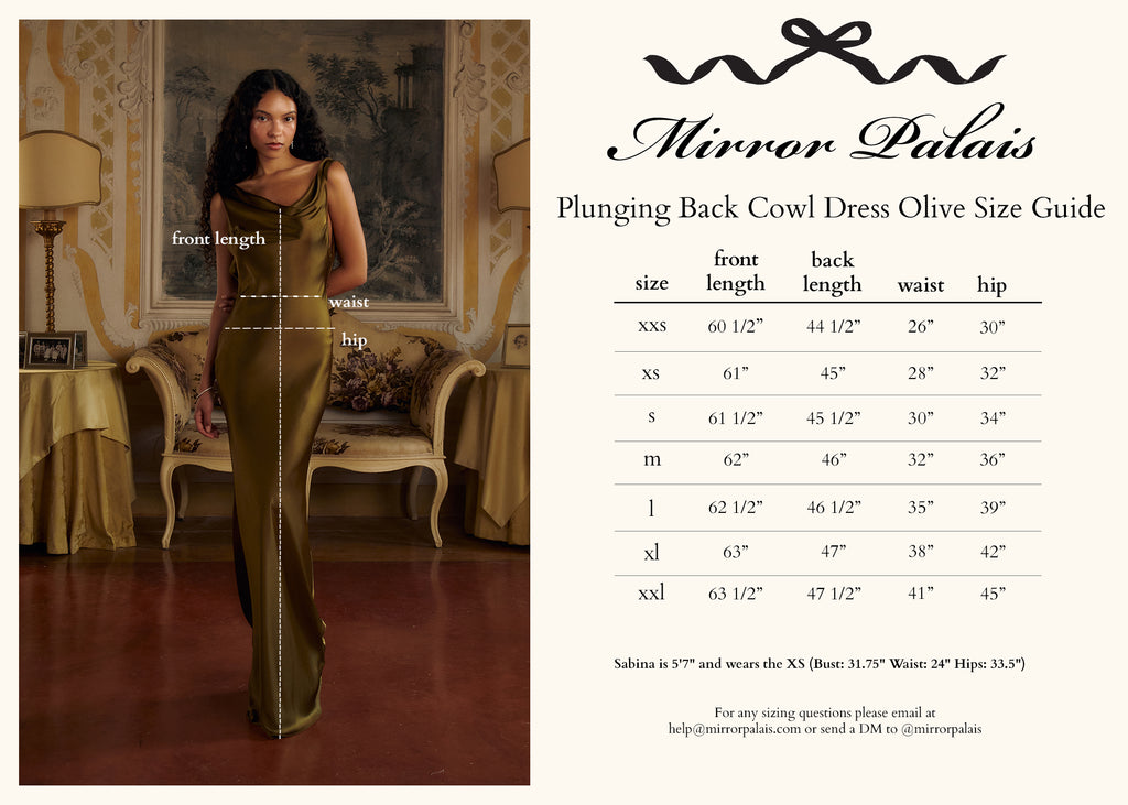 Plunging Back Cowl Dress in Olive