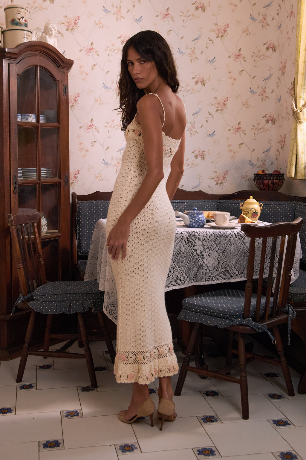 Rosarium Lady Dress in Crème