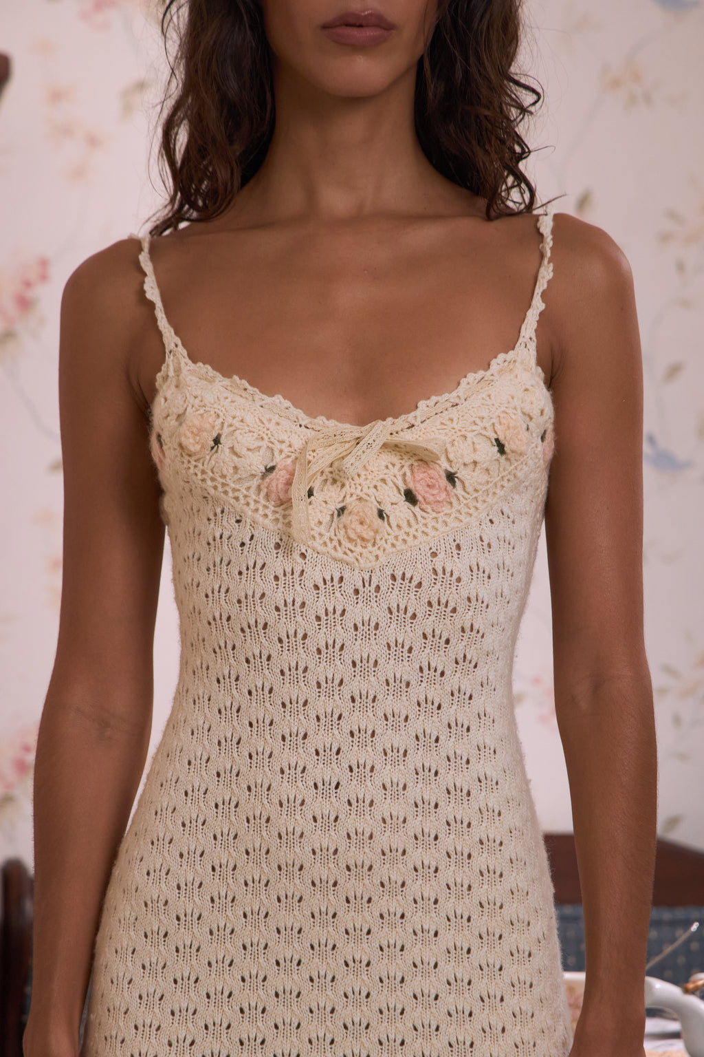 Rosarium Lady Dress in Crème