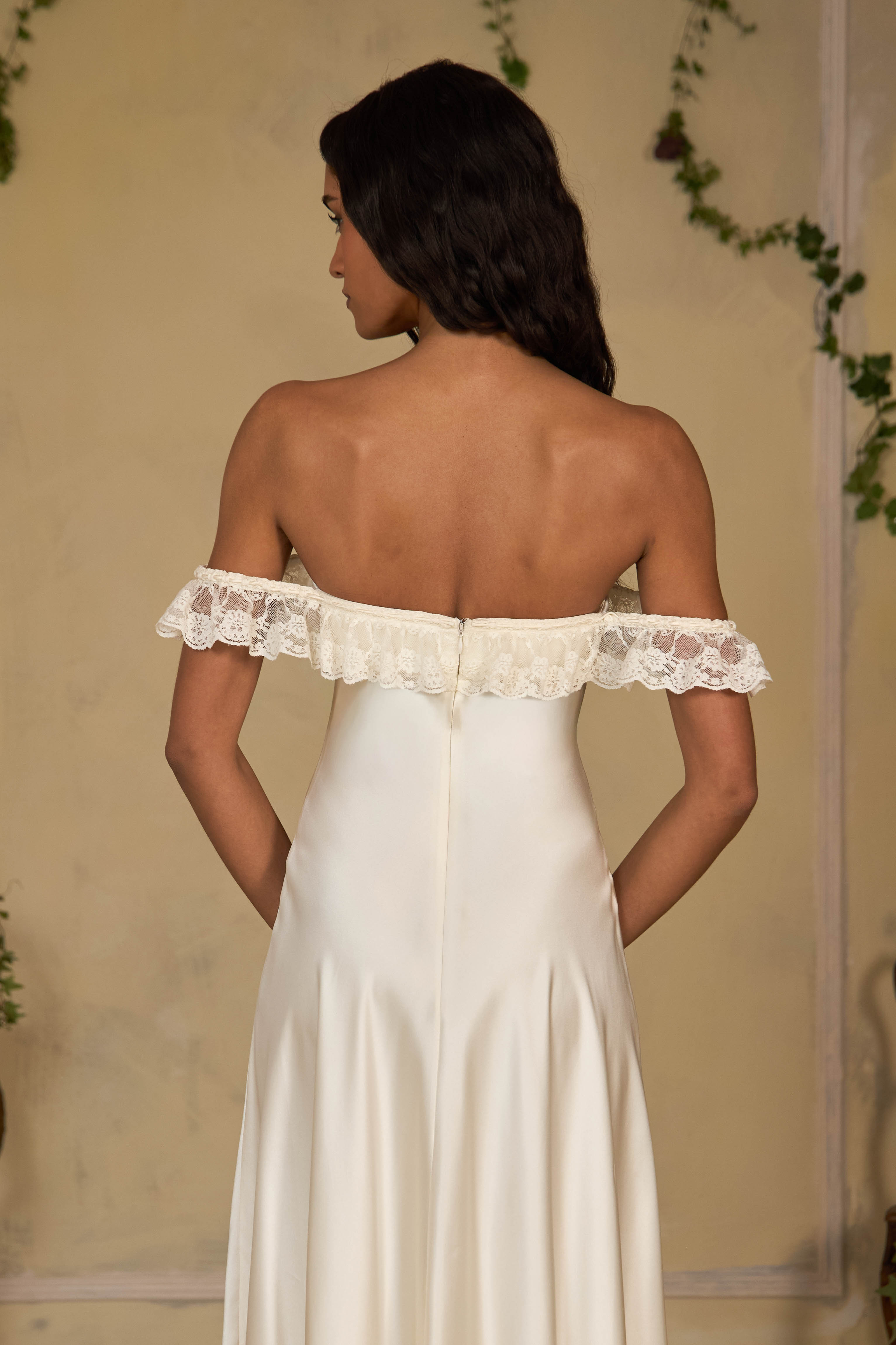 knee length dresses for ladies Sonata Lady Length Dress in Crème – Mirror Palais