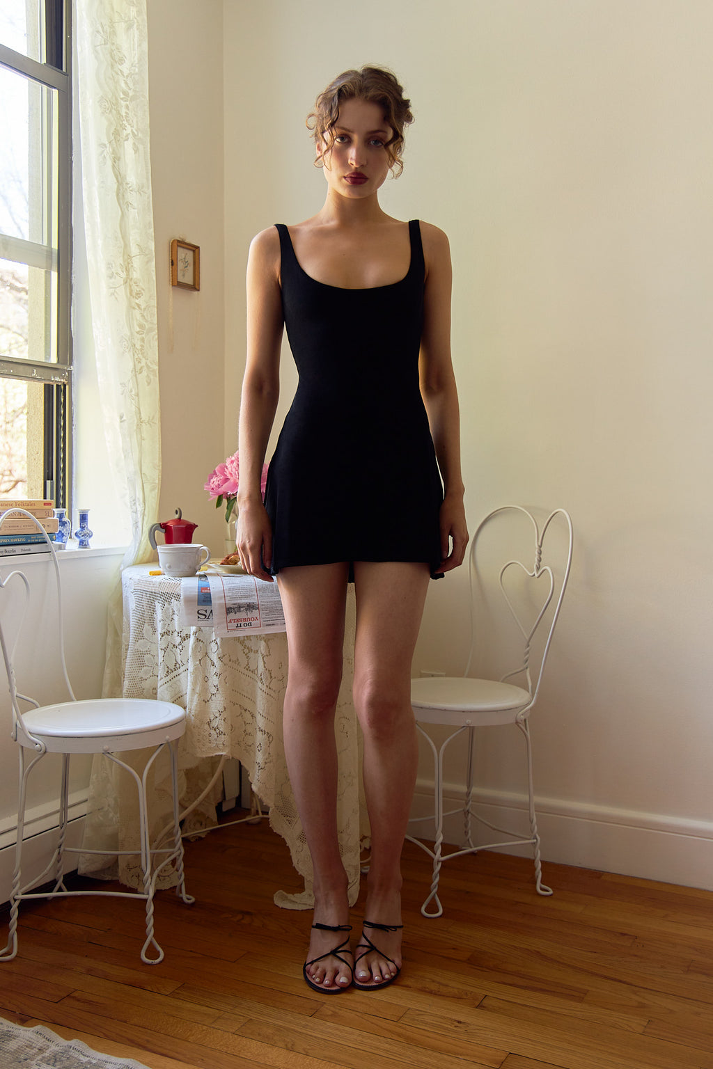 Lady Di A-Line Dress in Noir