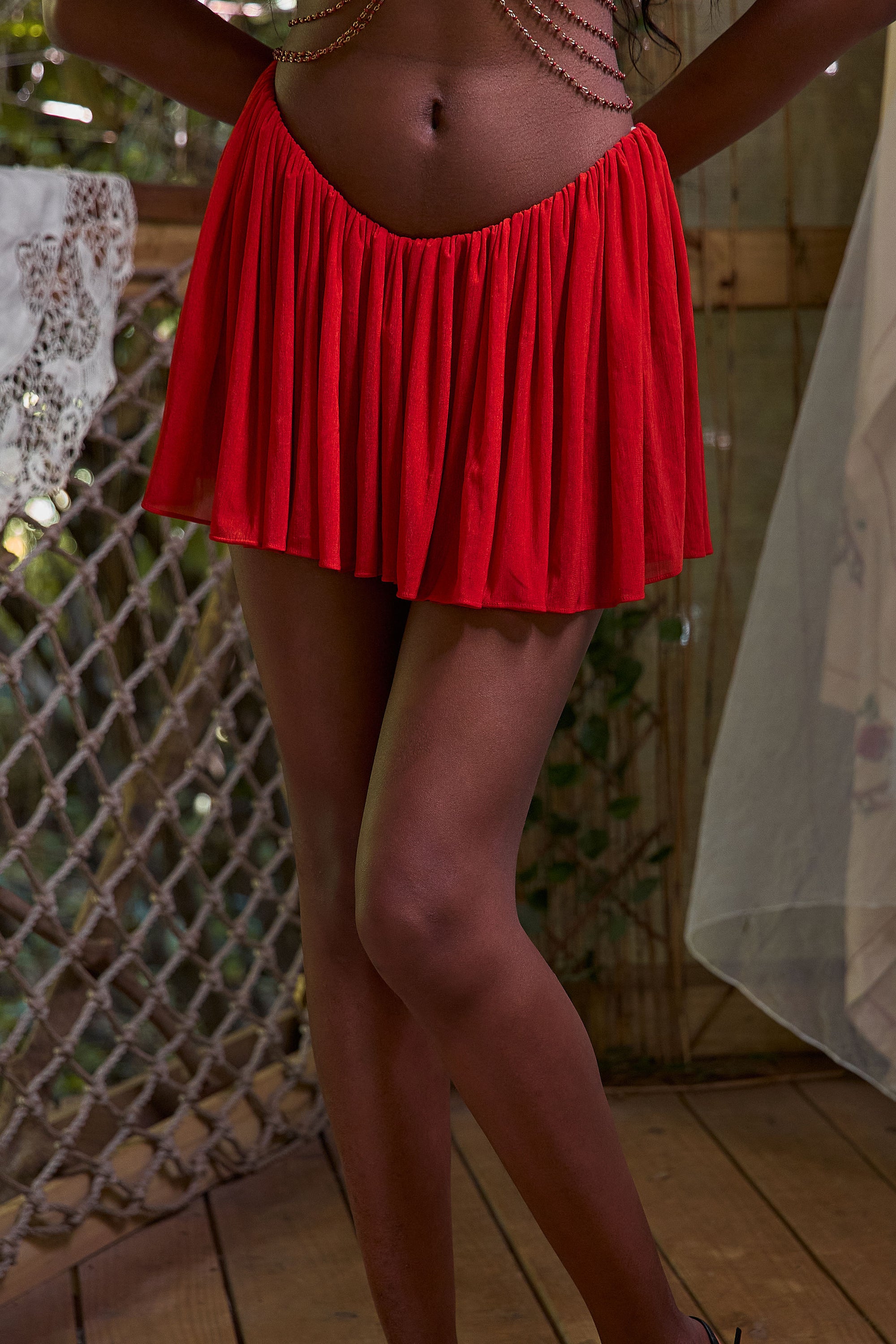 Salsa Roja Top & Mini Skirt Set