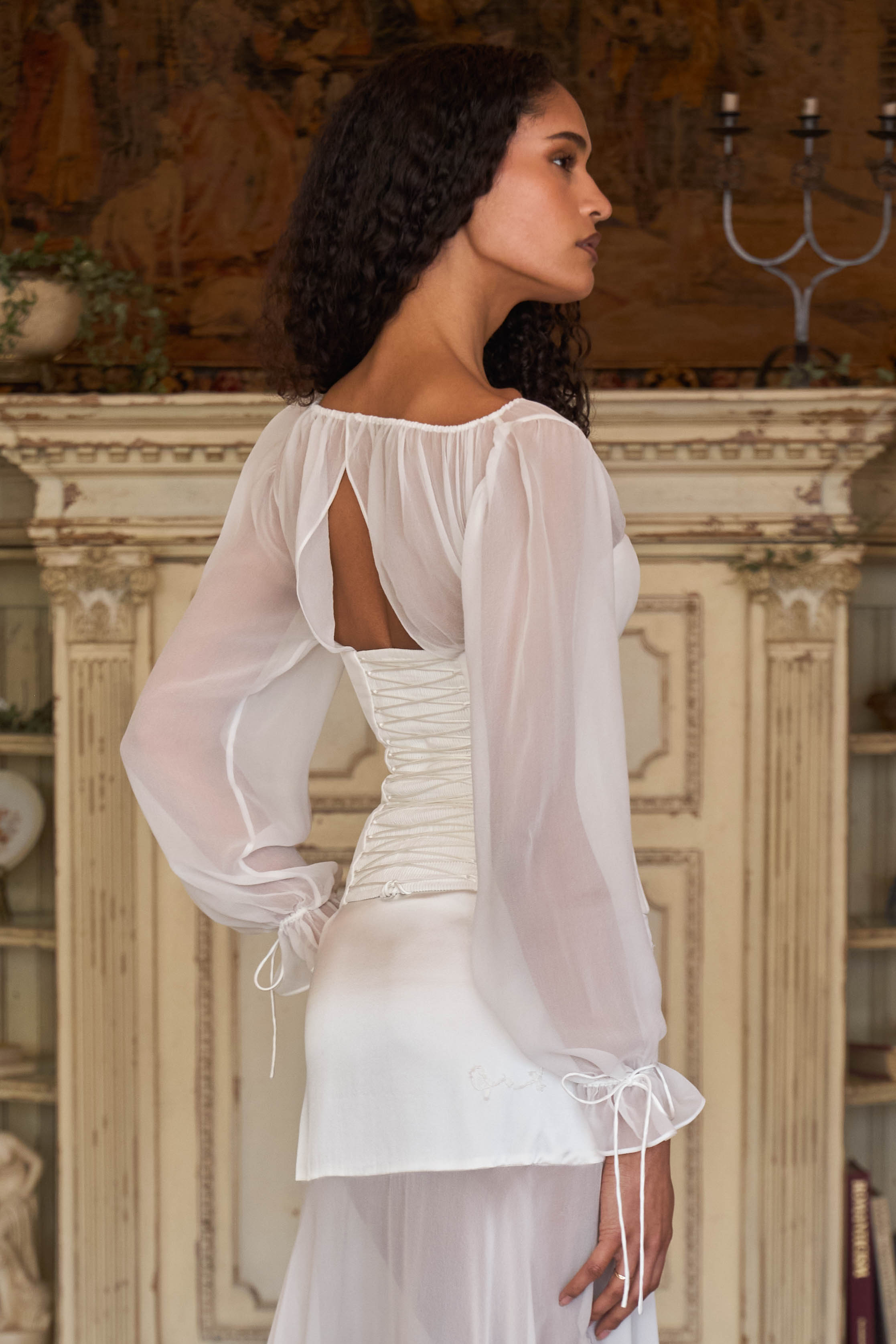 トップス her praha - circular bustier silver Tops – Mirror Palais