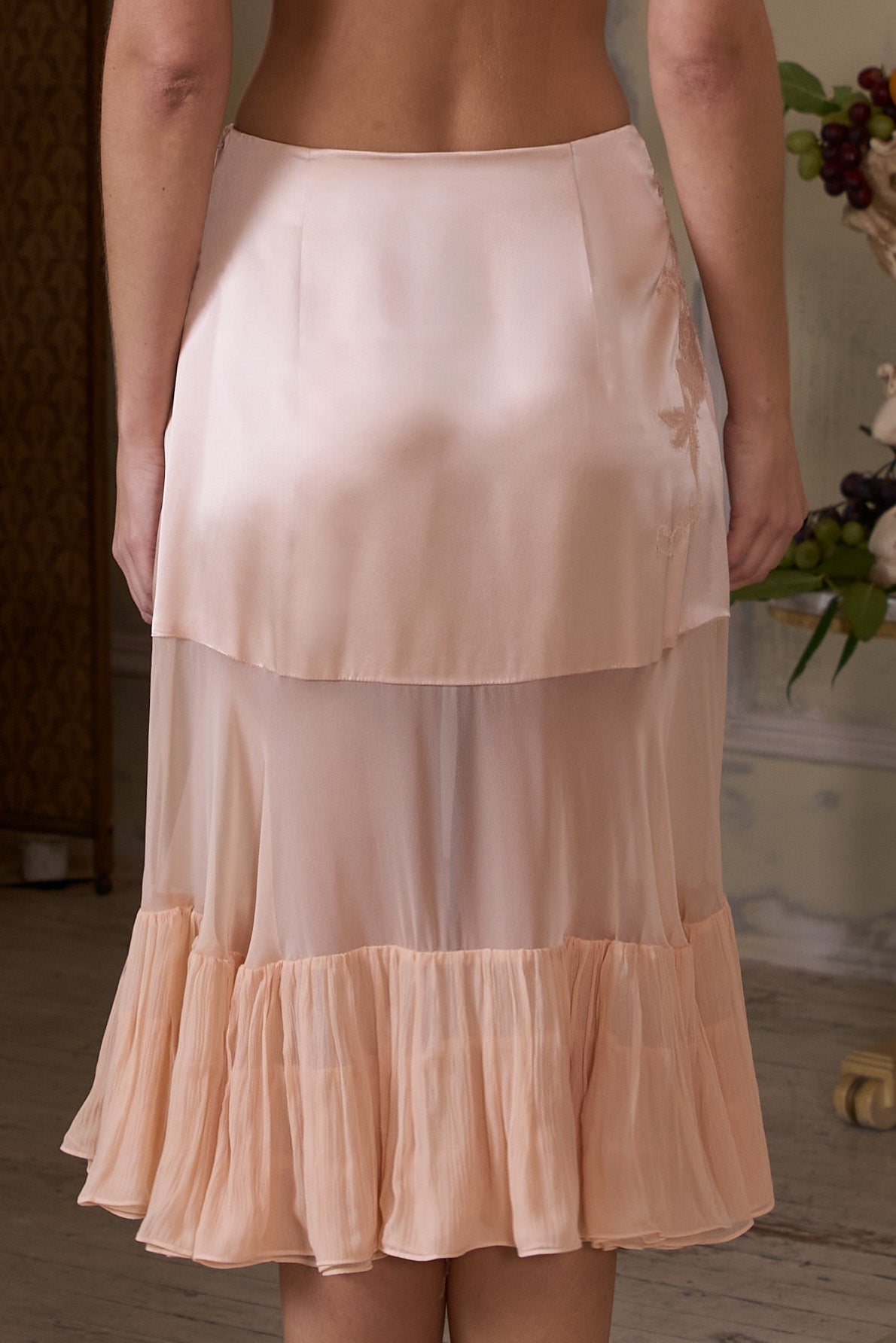 The Crinoline Skirt with Lace in Honey