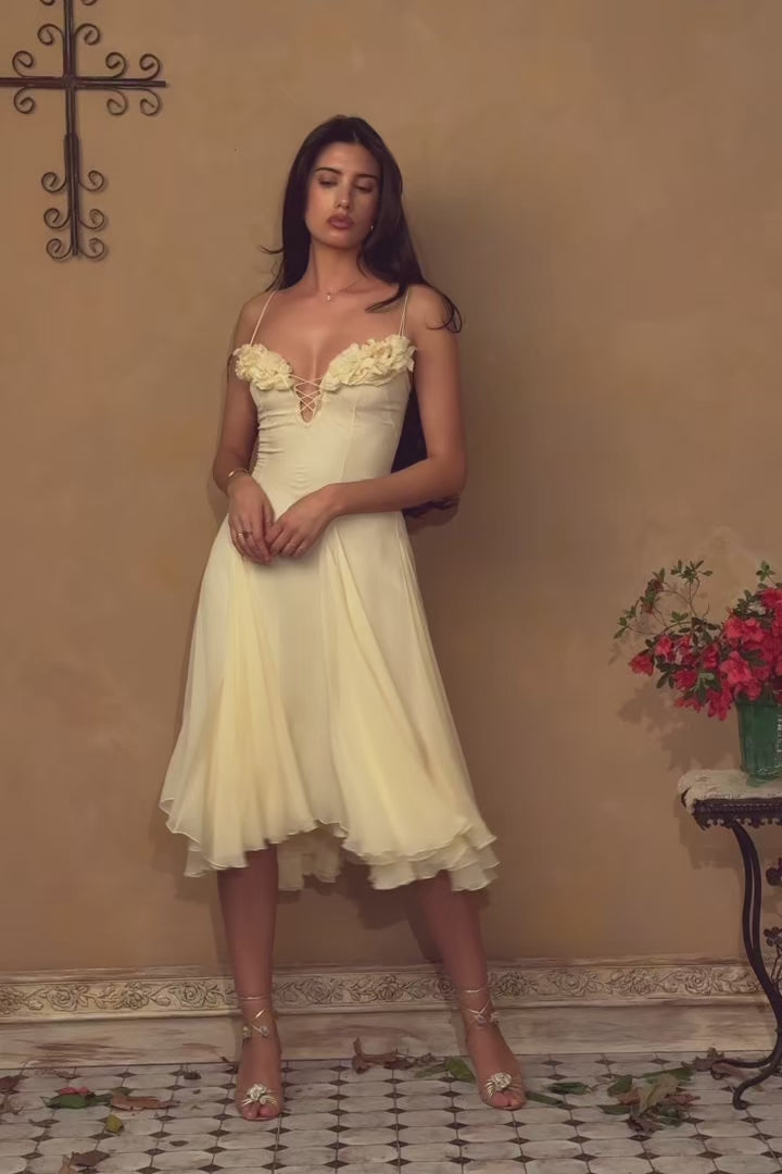 Valentina Dress in Butter