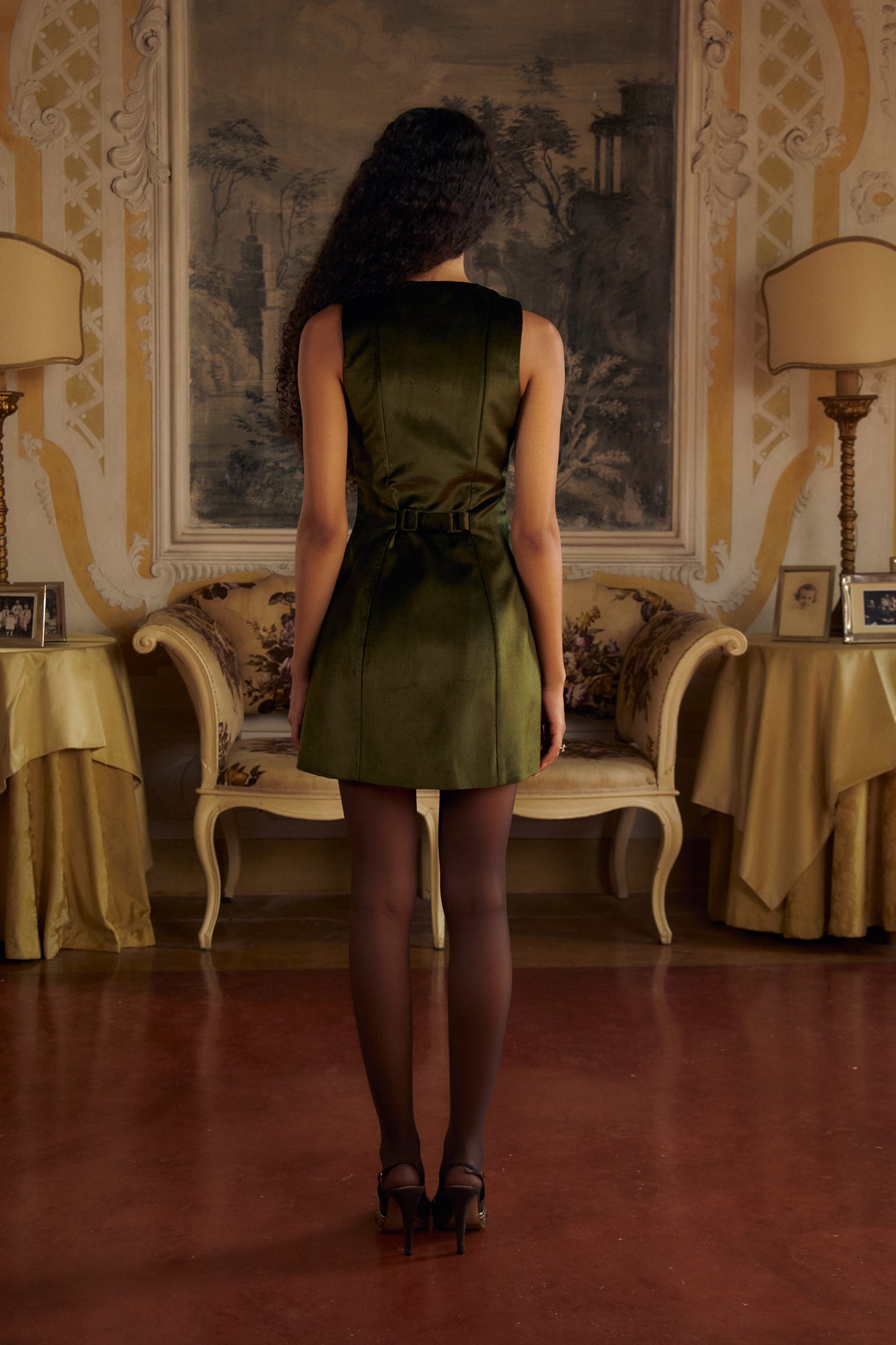 Verde Velveteen Dress Mirror Palais Verde Velveteen Dress Mirror Palais