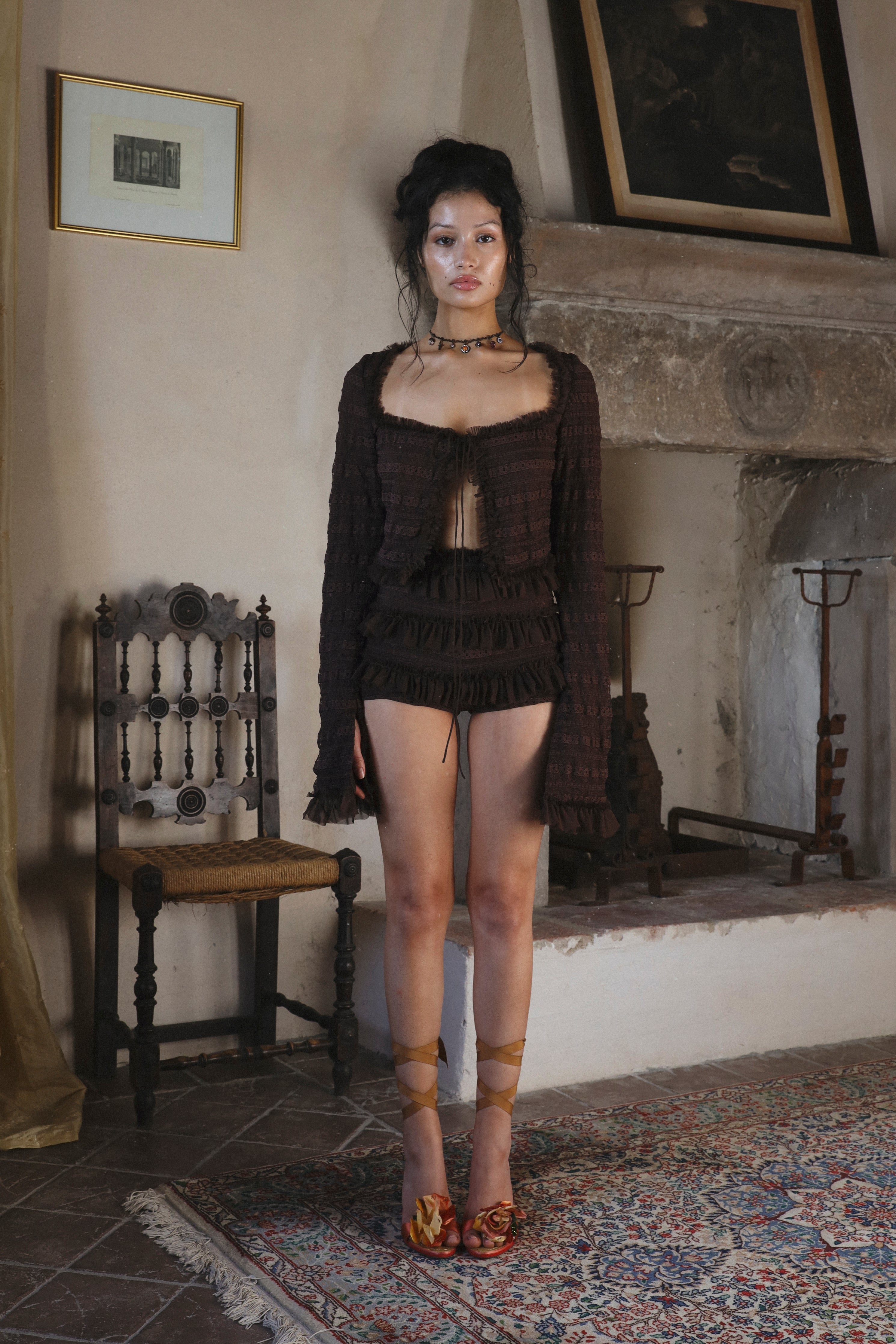 Ruffle Bloomer in Cocoa