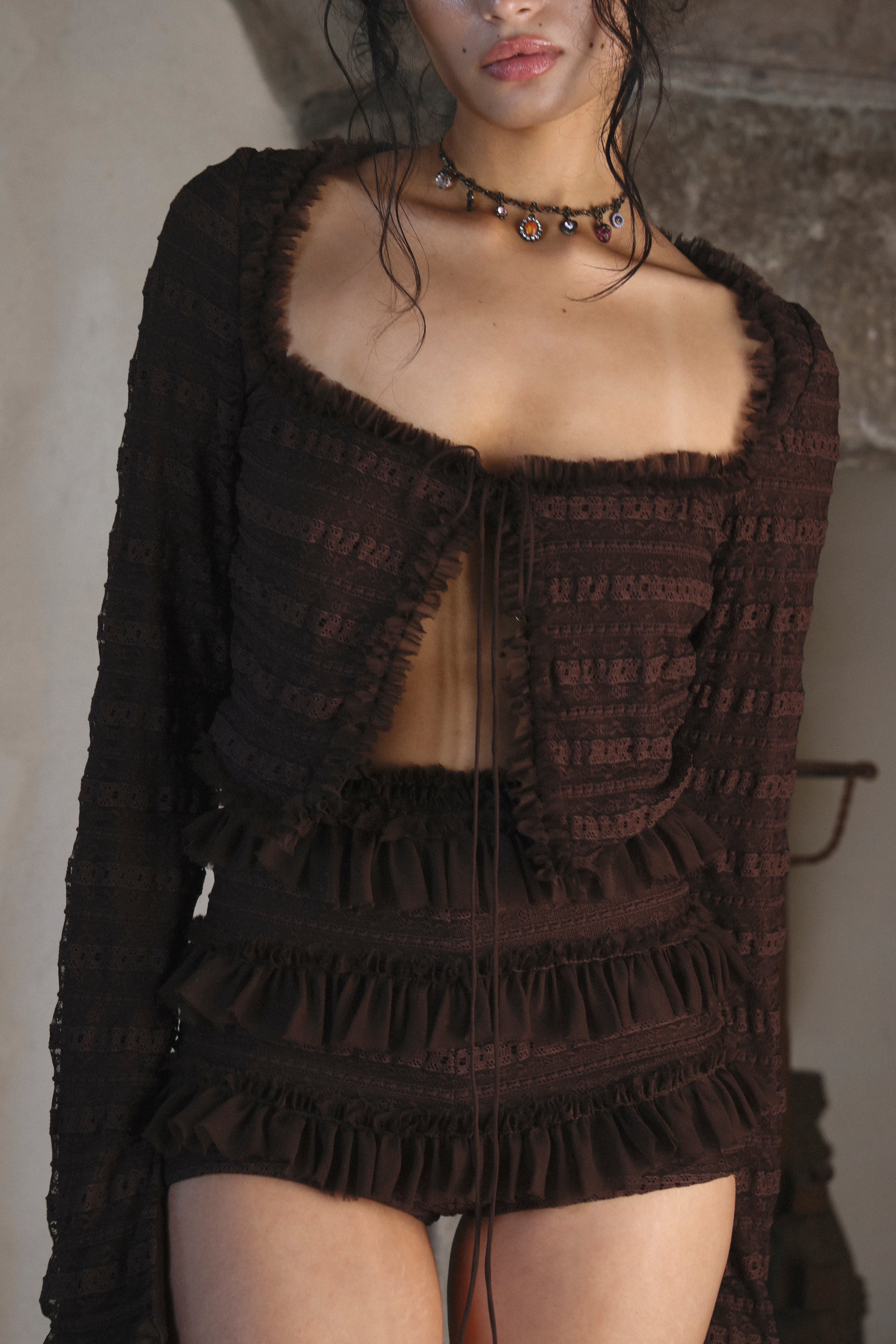 Ruffle Bloomer in Cocoa