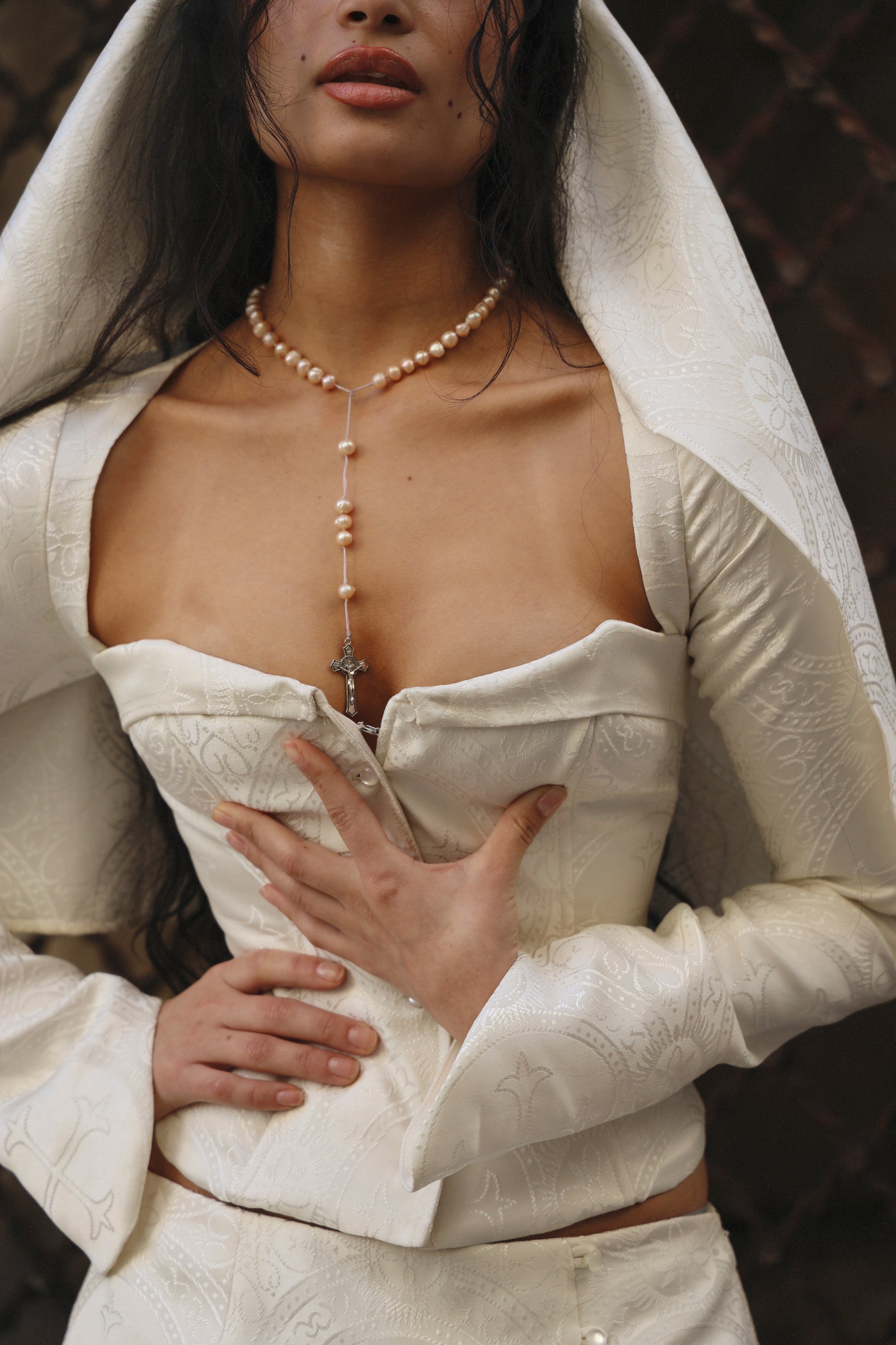 Medici Bustier in Pearl