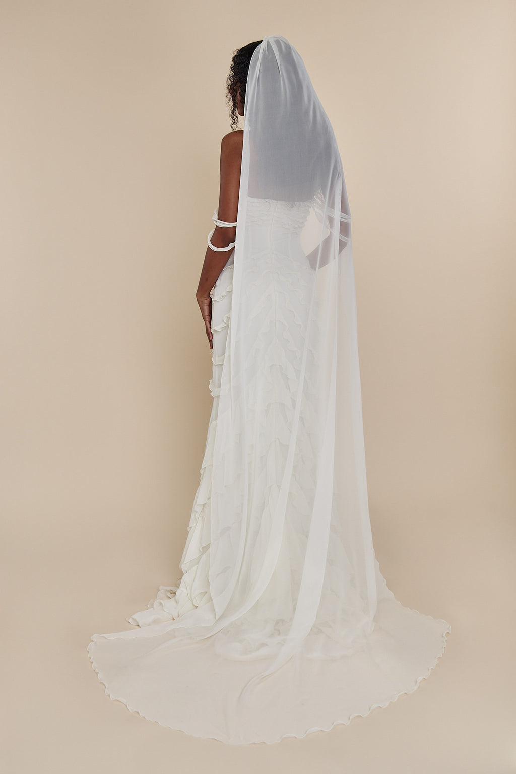 Cascading Ruffle Veil