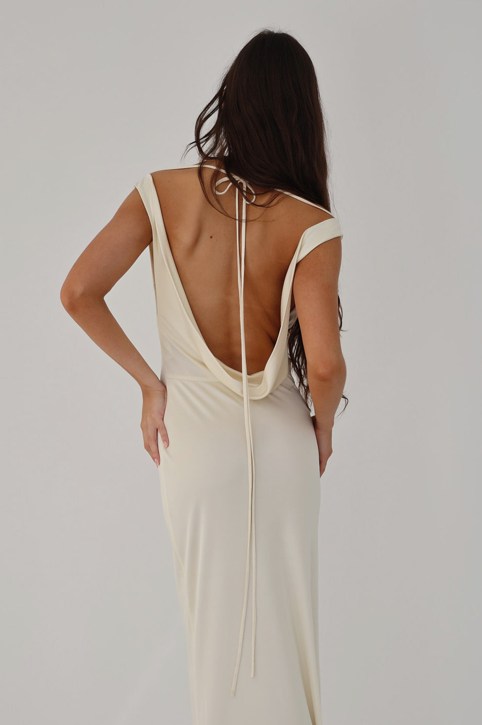 italian designer linen dresses Pure Linen Handmade Positano Long Dress with Collar M