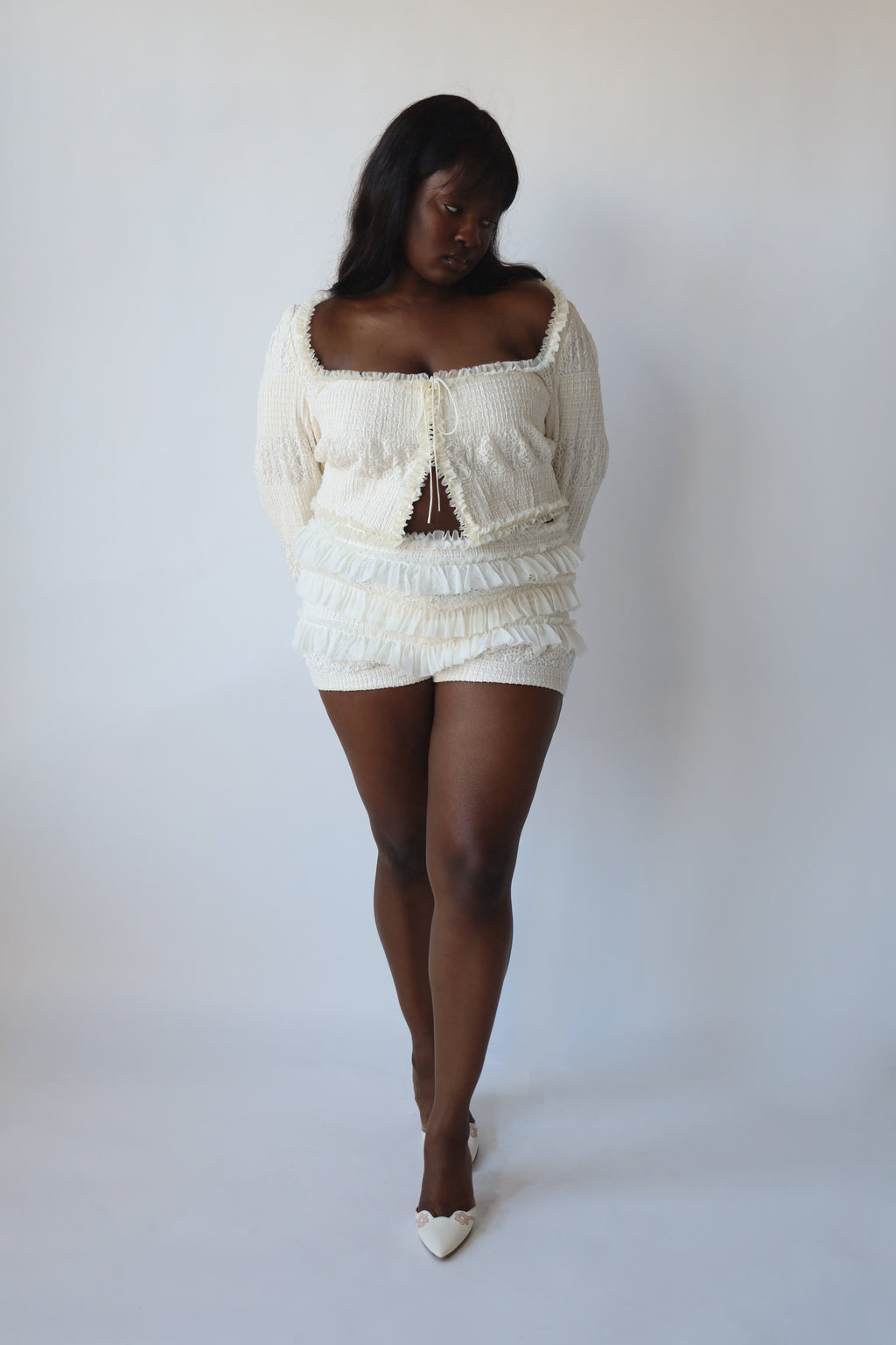 Ruffle Corset Cover Shell